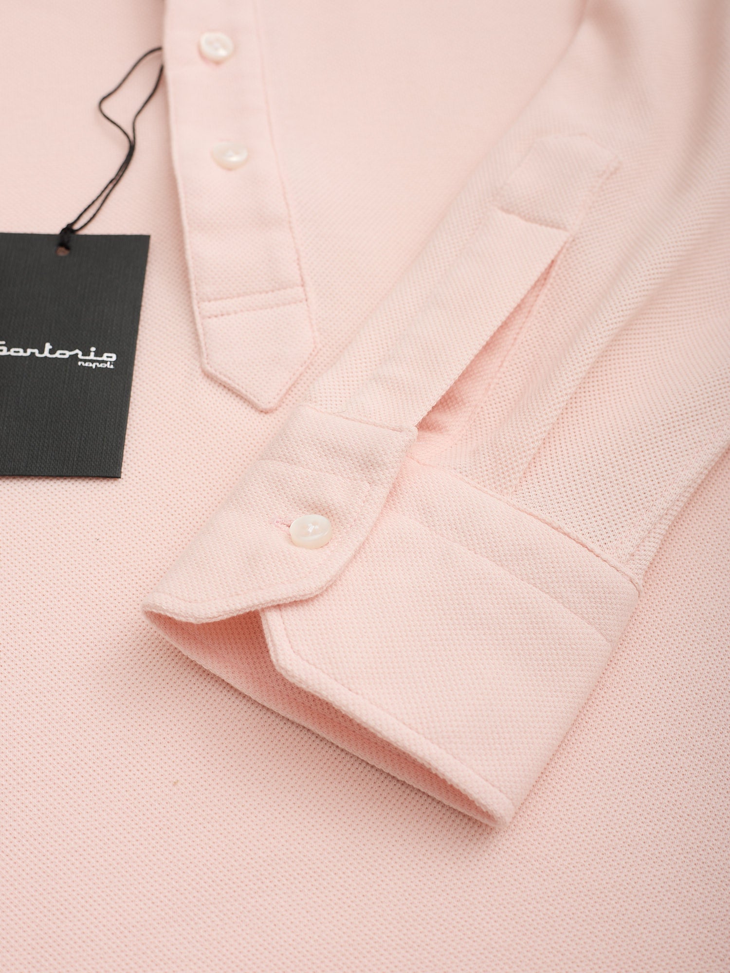 SARTORIO Napoli by KITON Pink Cotton Pique Polo Shirt NEW