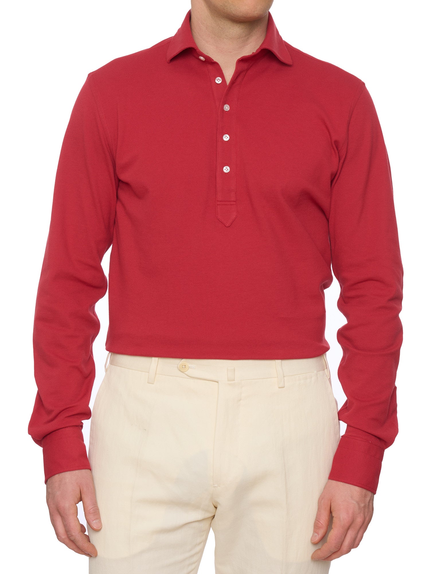 SARTORIO Napoli by KITON Raspberry Cotton Pique Polo Shirt NEW