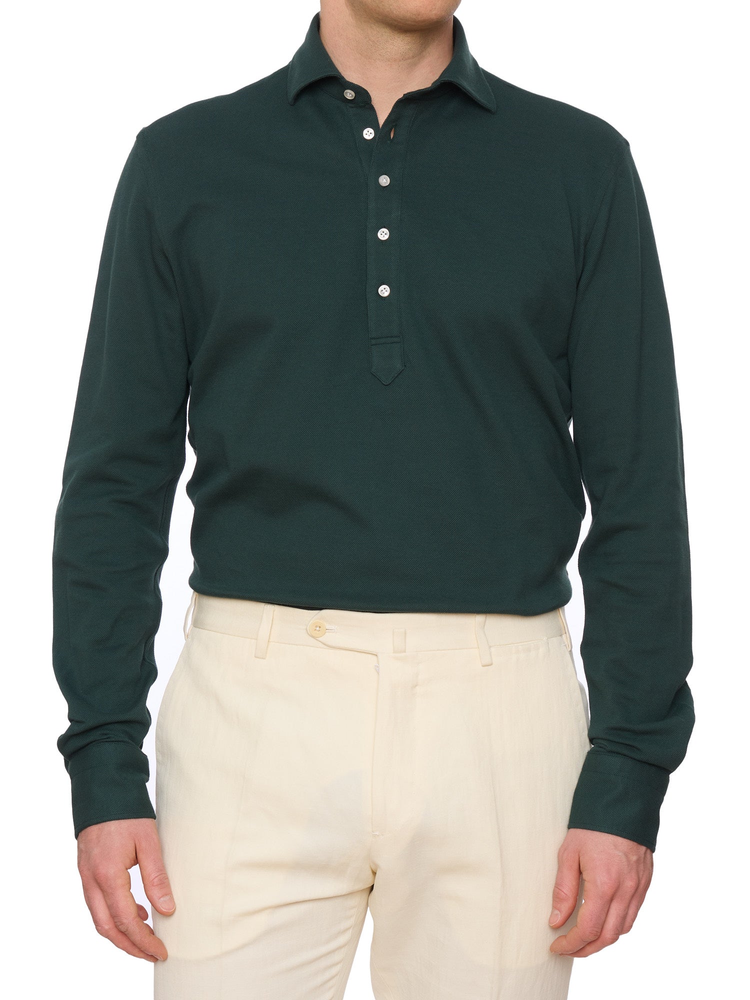 SARTORIO Napoli by KITON Teal Cotton Pique Polo Shirt NEW