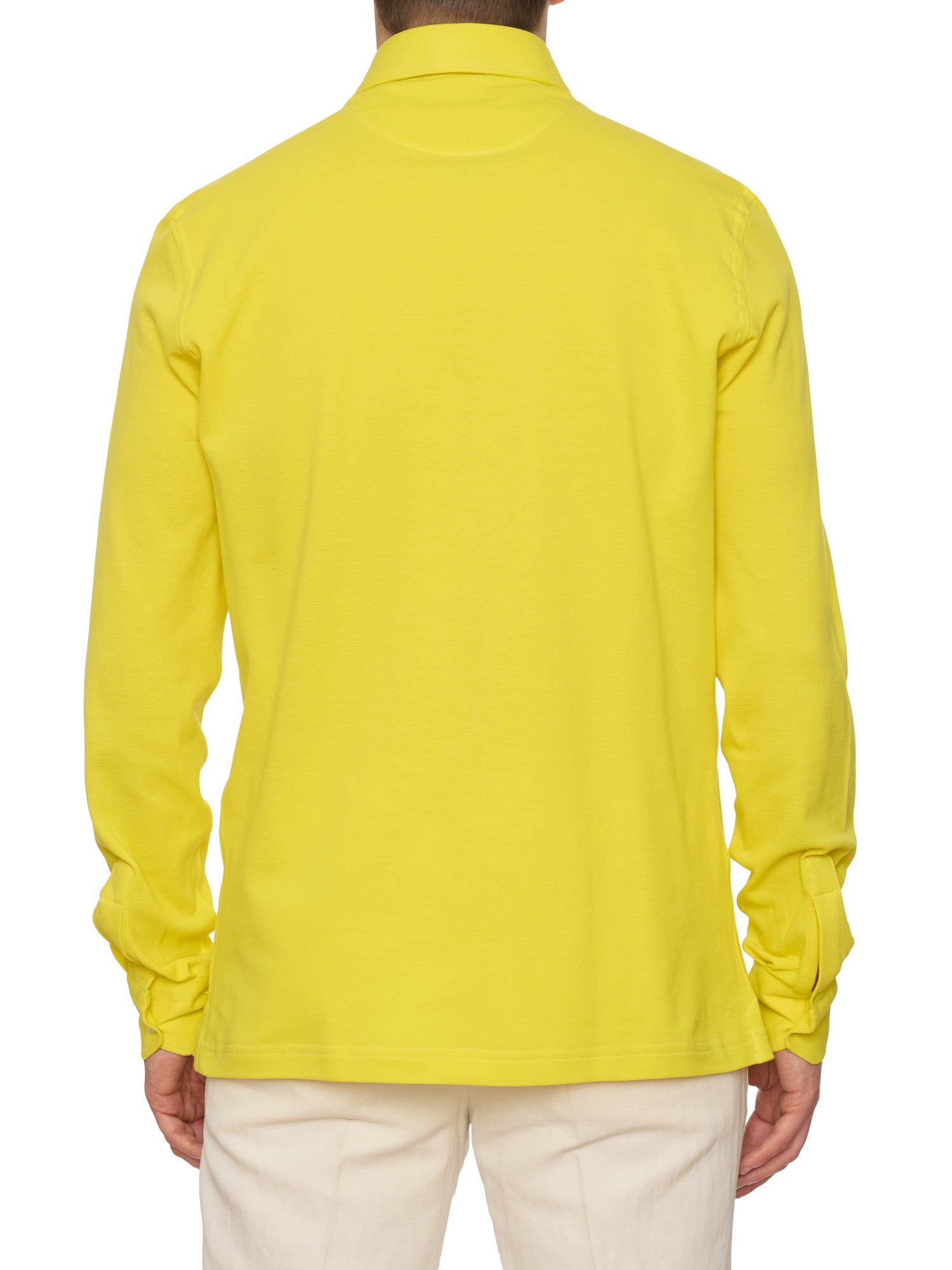 SARTORIO Napoli by KITON Yellow Cotton Pique Polo Shirt NEW