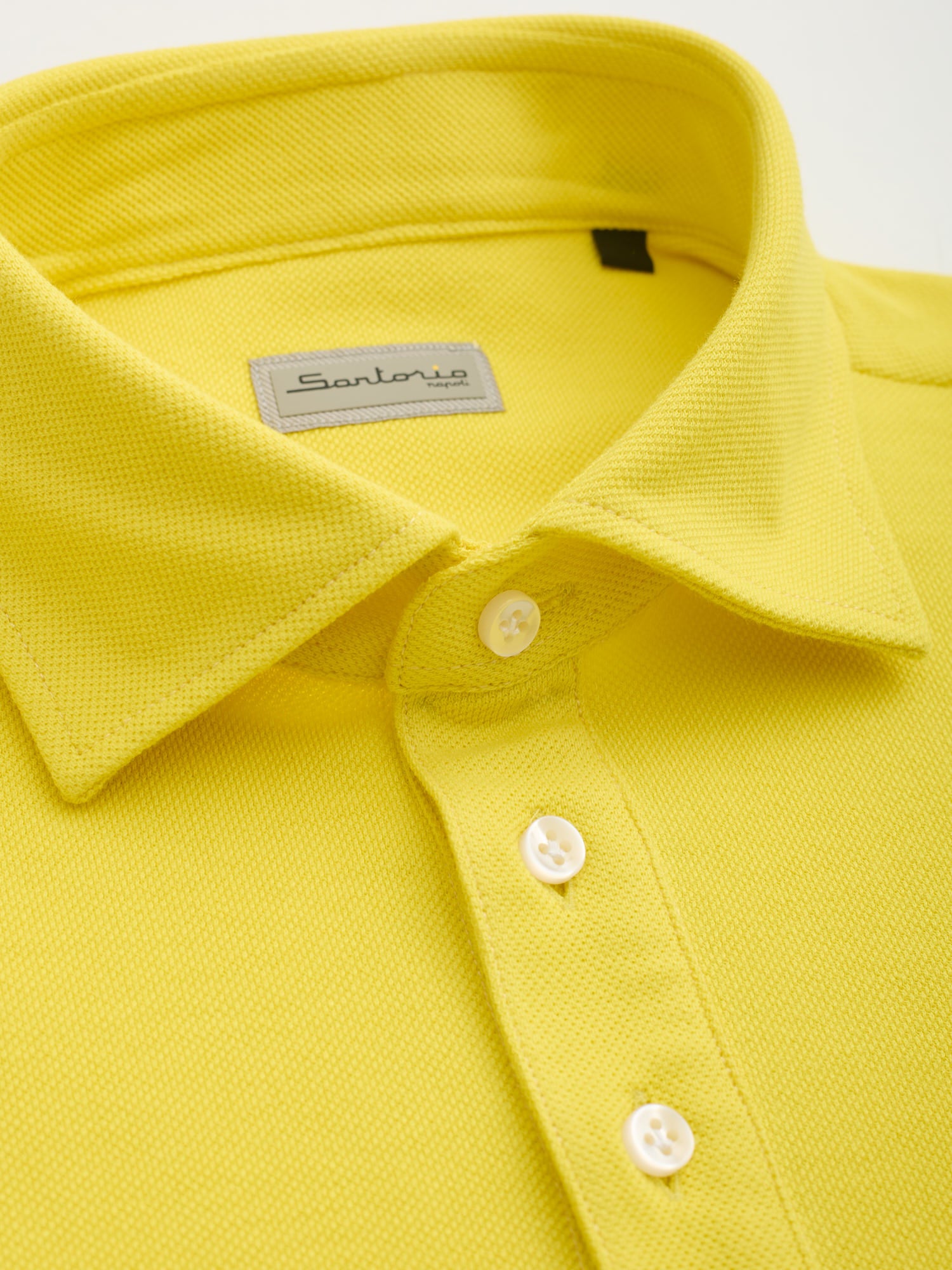 SARTORIO Napoli by KITON Yellow Cotton Pique Polo Shirt NEW