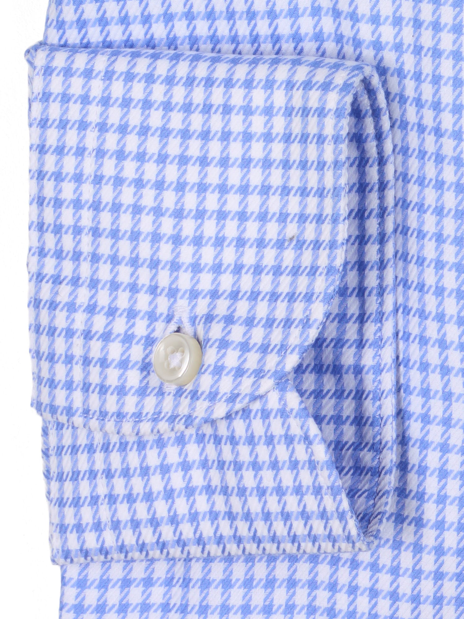 SAVILE ROW Blue Shepard's Check Cotton Dress Shirt EU 39 NEW US 15.5 Slim Fit