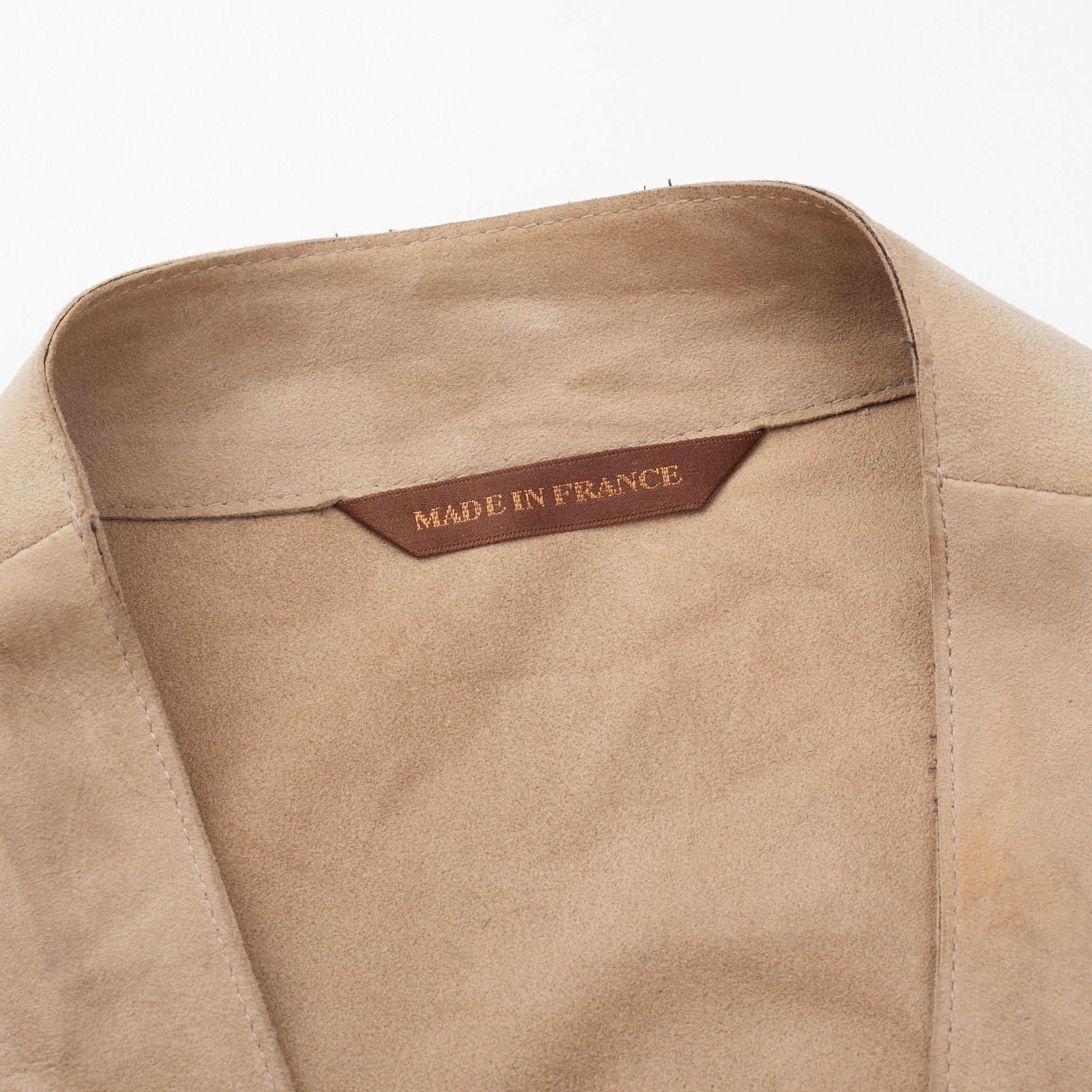 SERAPHIN Beige Goat Suede Leather Cardigan Jacket Blouson FR 50 US M SERAPHIN