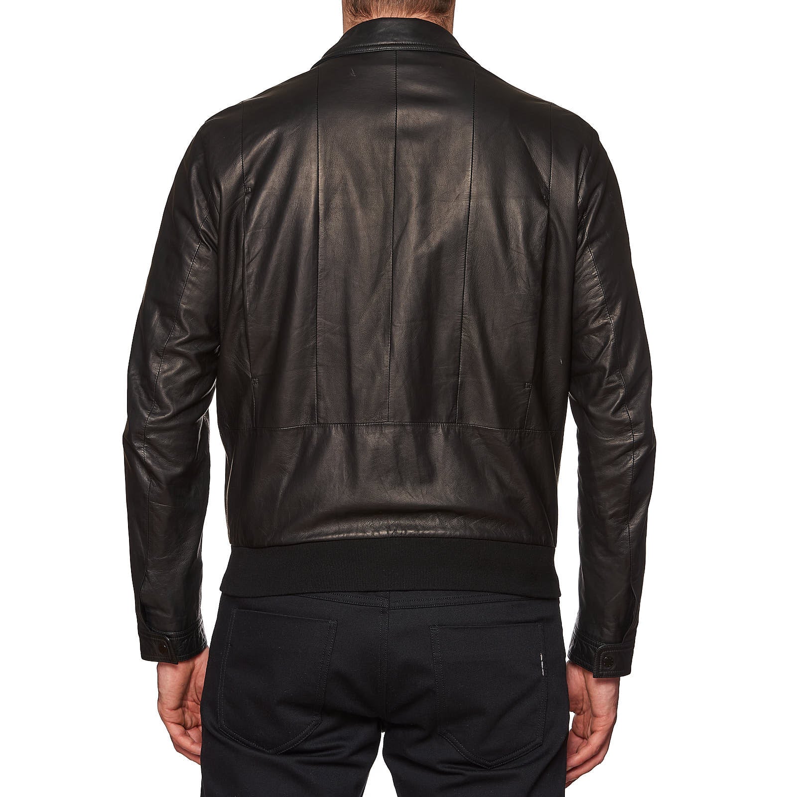 SERAPHIN Black Lamb Leather Fully Lined Bomber Jacket FR 50 US M SERAPHIN