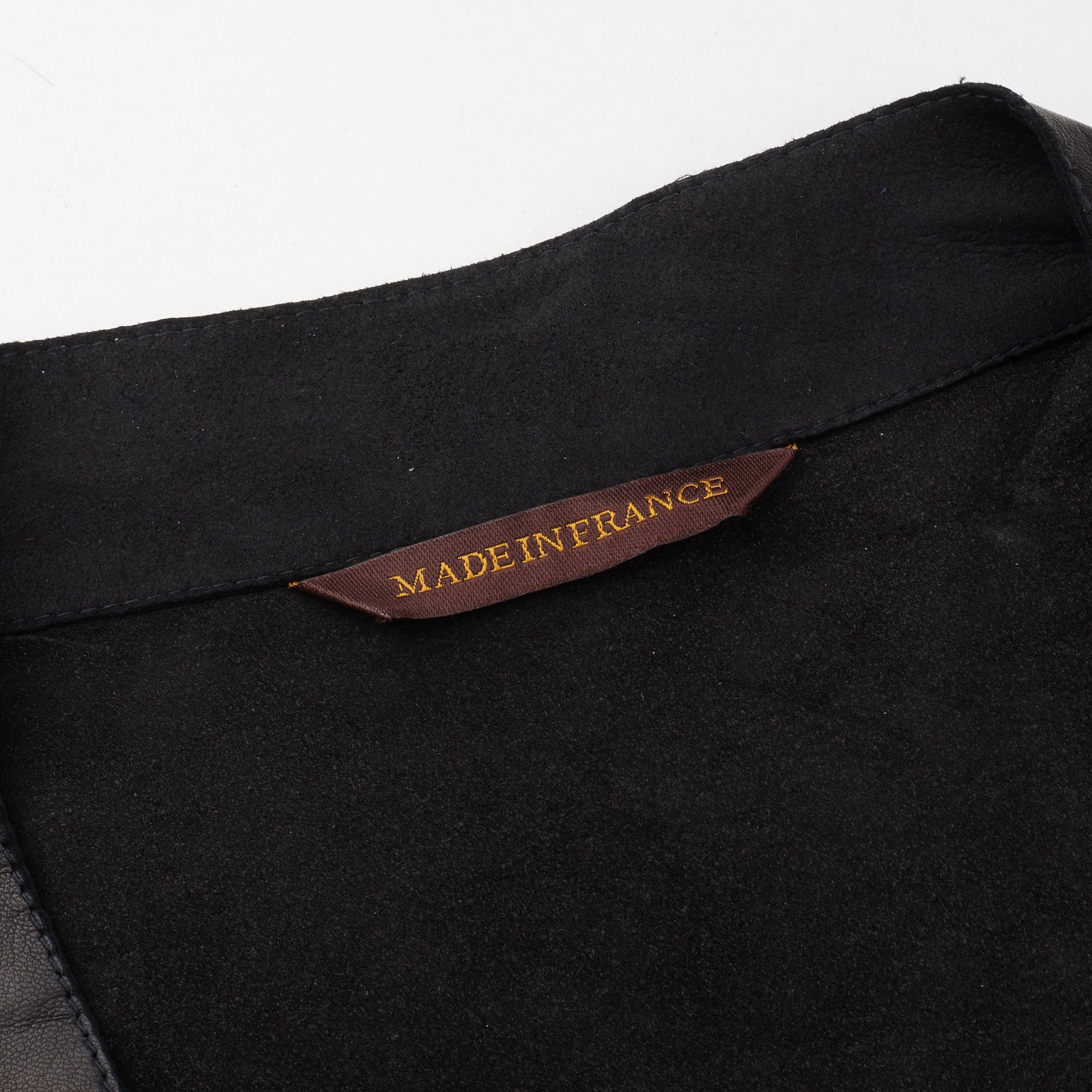 SERAPHIN Black Lamb Nappa & Suede Leather Unlined Cardigan Jacket Blouson FR 52 US L NEW SERAPHIN