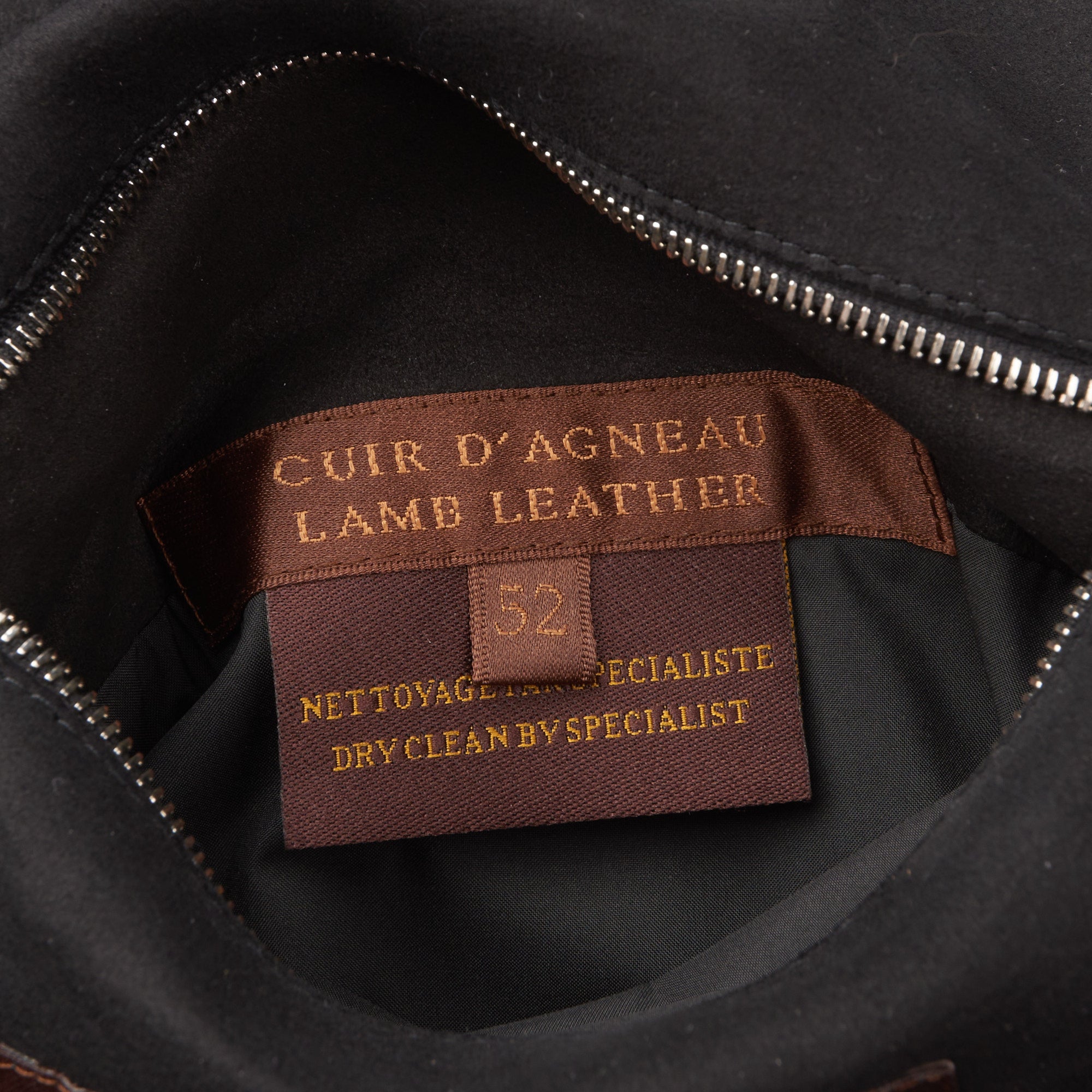 SERAPHIN Black Lamb Nappa & Suede Leather Unlined Cardigan Jacket Blouson FR 52 US L NEW SERAPHIN