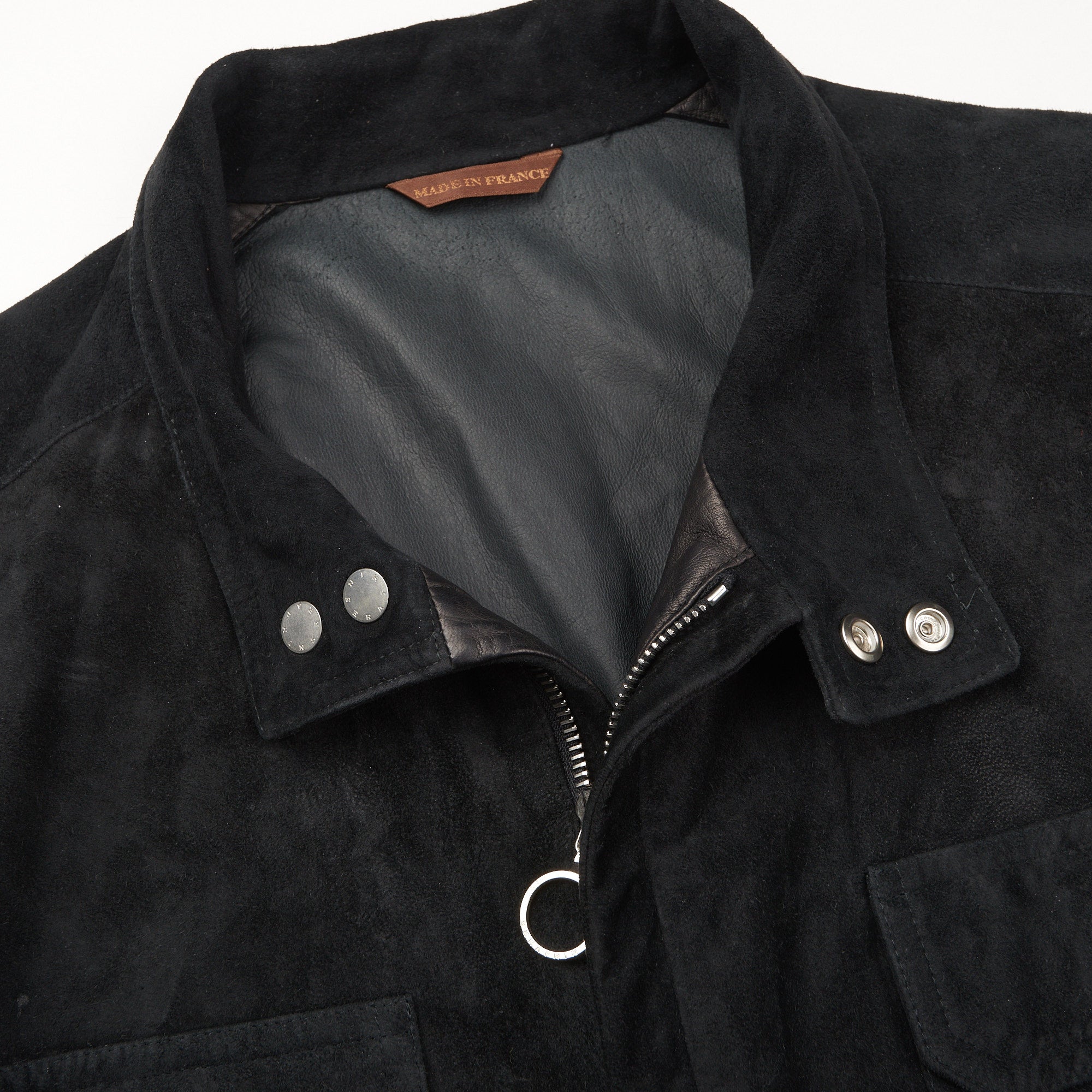 SERAPHIN Black Suede Goat Leather Unlined Field Jacket FR 50 US M SERAPHIN