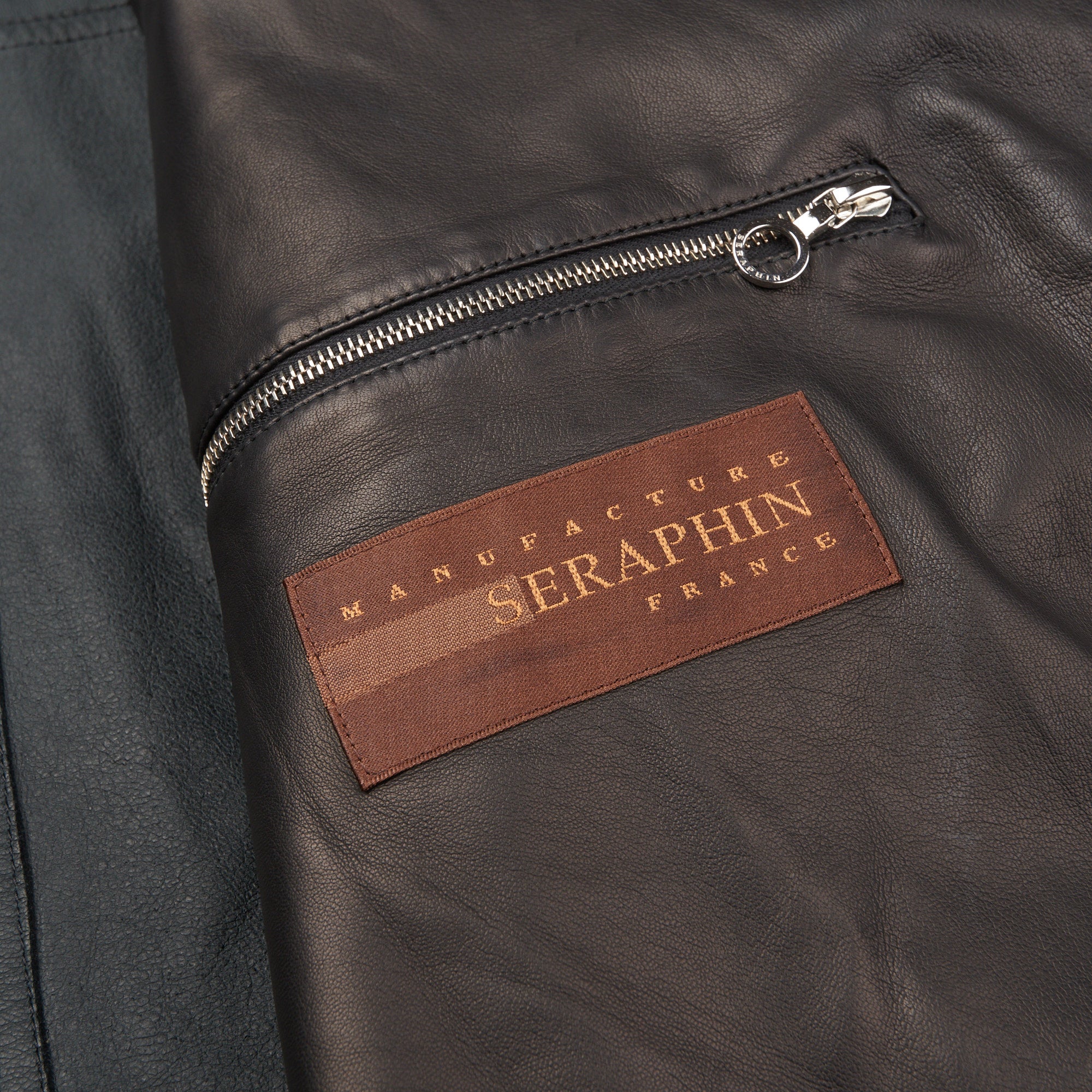 SERAPHIN Black Suede Goat Leather Unlined Field Jacket FR 50 US M SERAPHIN