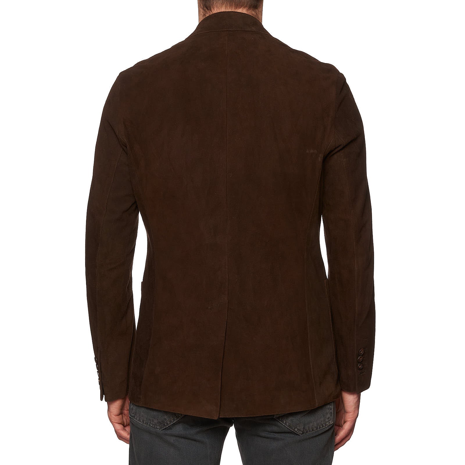 SERAPHIN Brown Deer Suede Leather Unlined Blazer Jacket FR 50 US M SERAPHIN