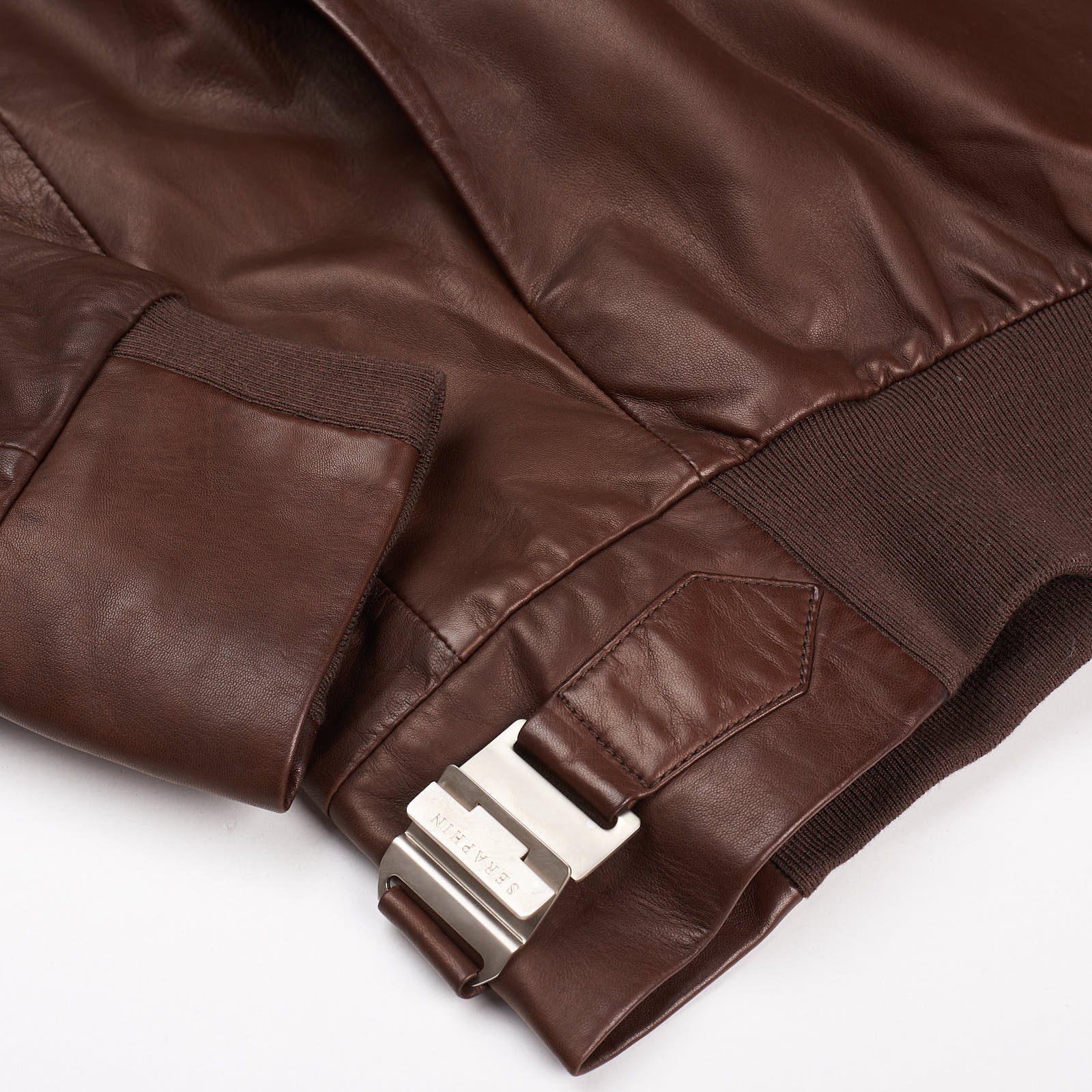 SERAPHIN Brown Lamb Leather Fully Lined Bomber Jacket FR 50 NEW US M SERAPHIN