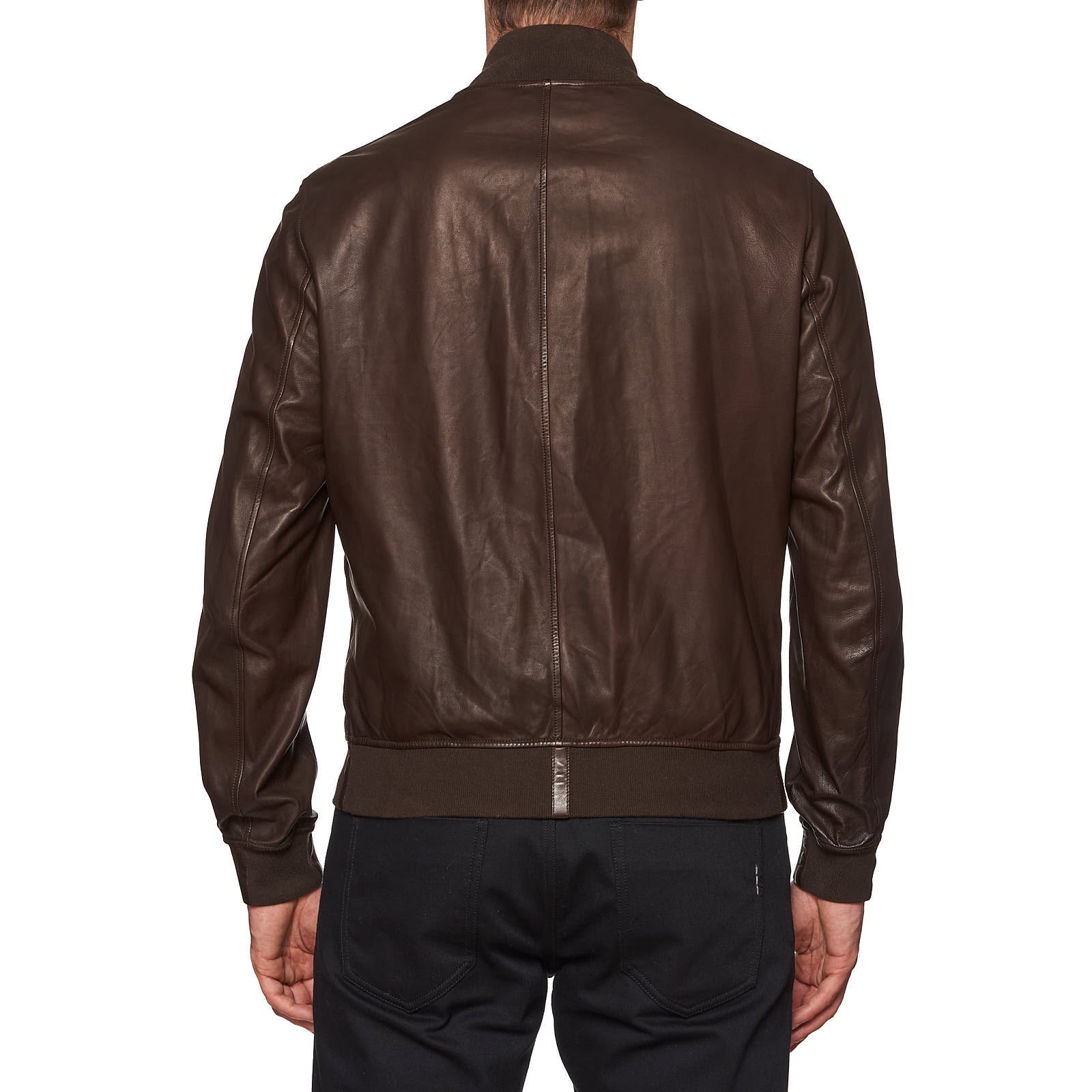 SERAPHIN Brown Lamb Leather Unlined Bomber Jacket FR 50 US M SERAPHIN