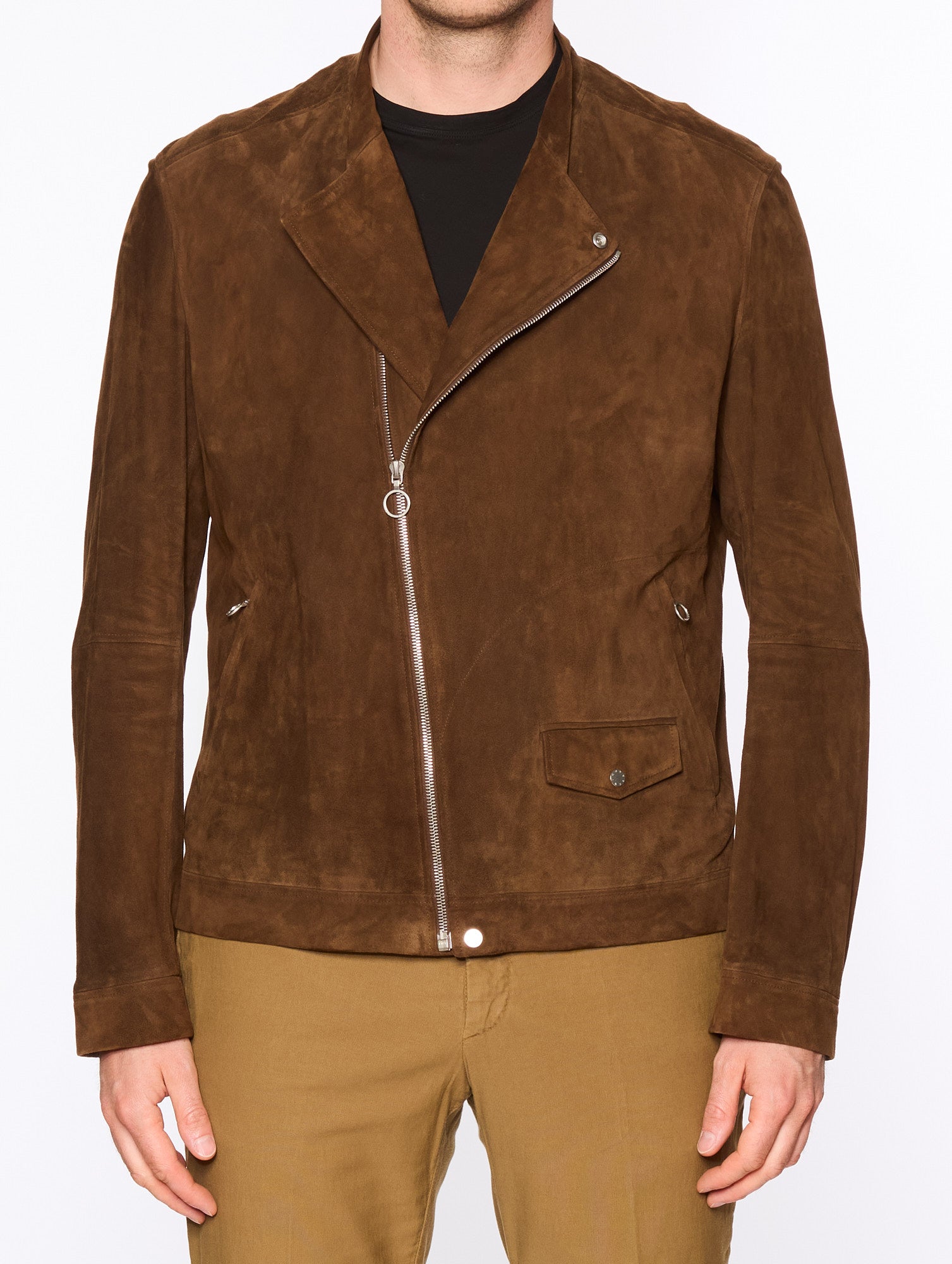 SERAPHIN Brown Suede Goat Leather Jacket FR 50 US M