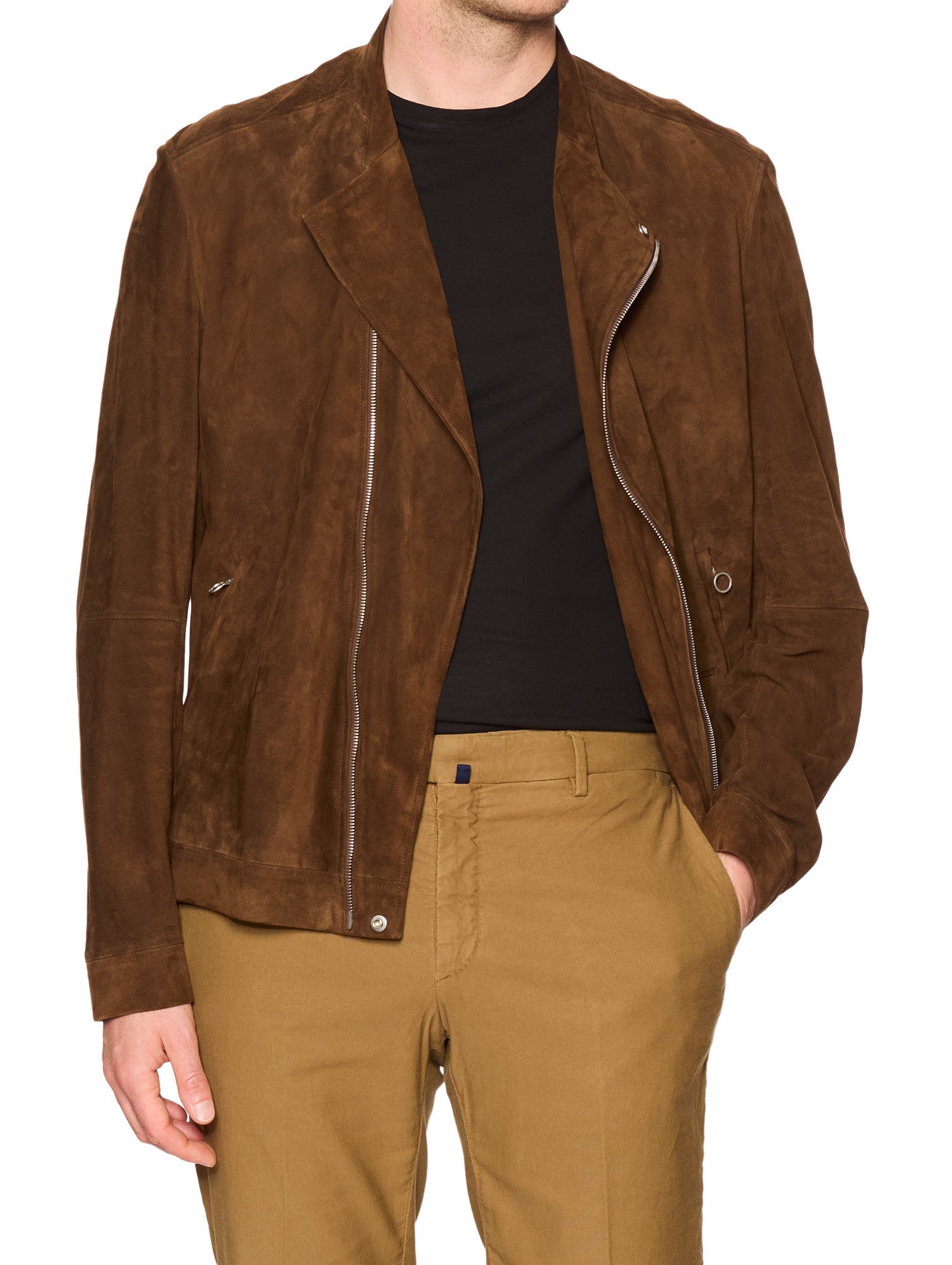 SERAPHIN Brown Suede Goat Leather Jacket FR 50 US M