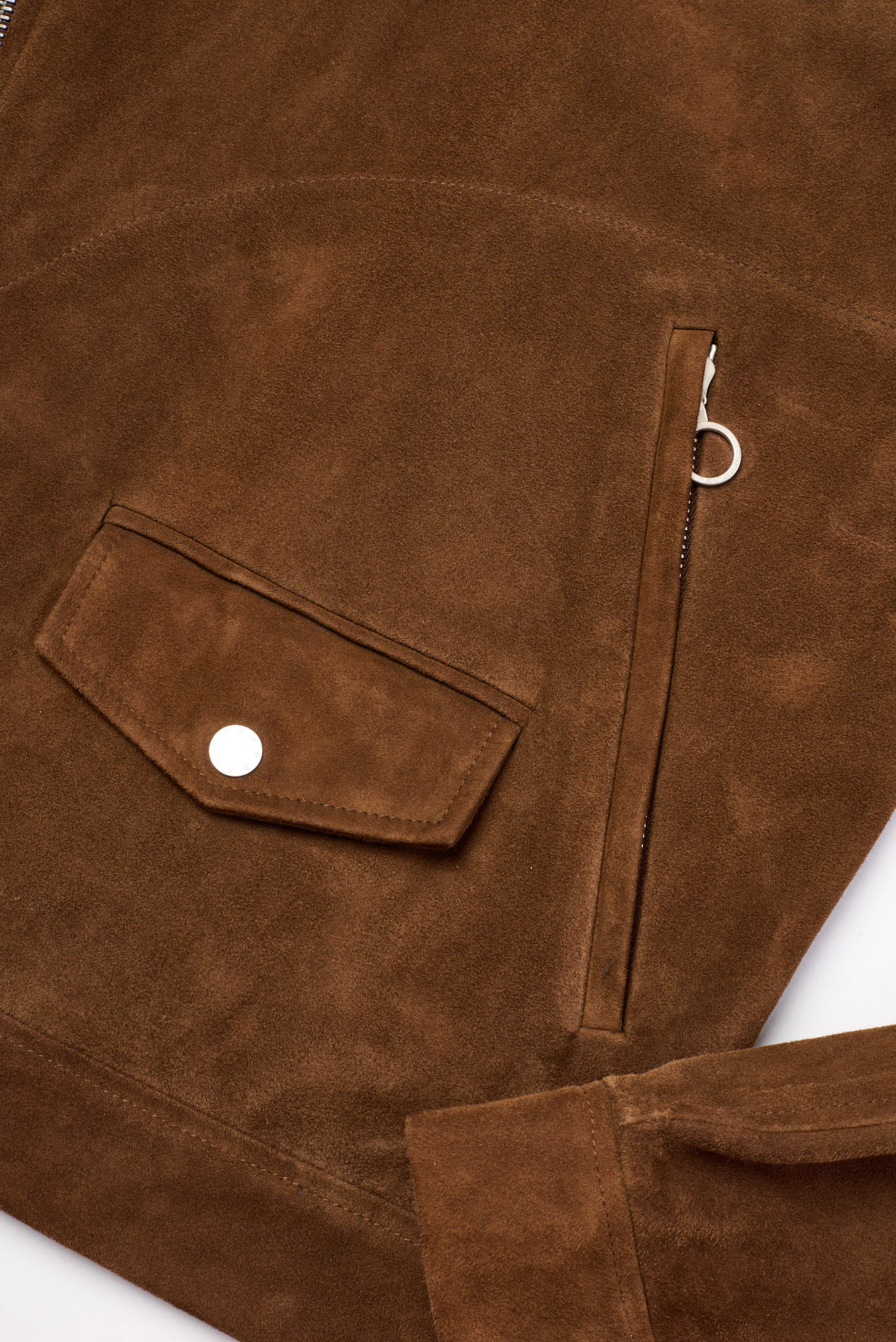 SERAPHIN Brown Suede Goat Leather Jacket FR 50 US M