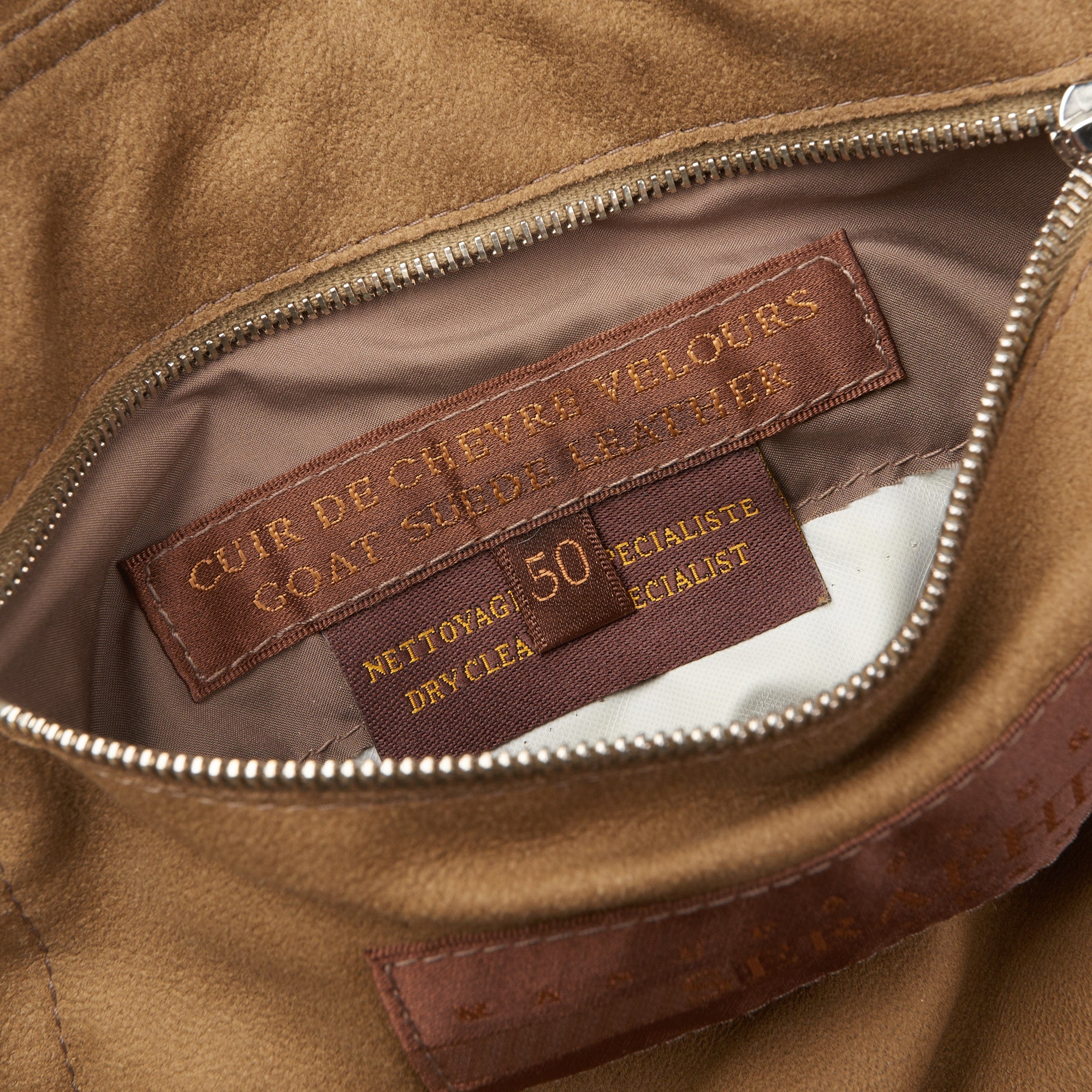 SERAPHIN Khakie Goat Suede Leather Unlined Field Jacket FR 50 US M SERAPHIN