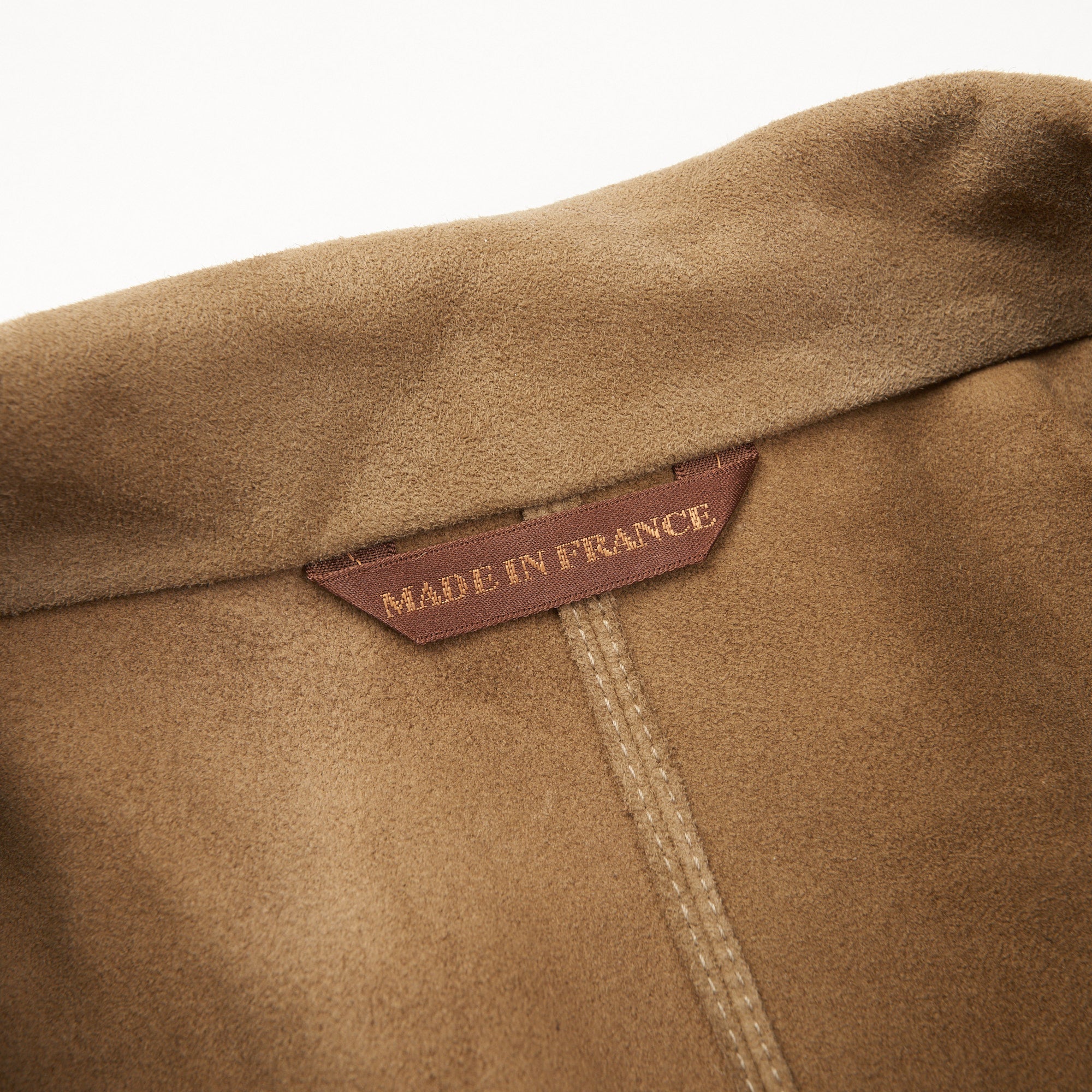 SERAPHIN Khakie Goat Suede Leather Unlined Field Jacket FR 50 US M SERAPHIN