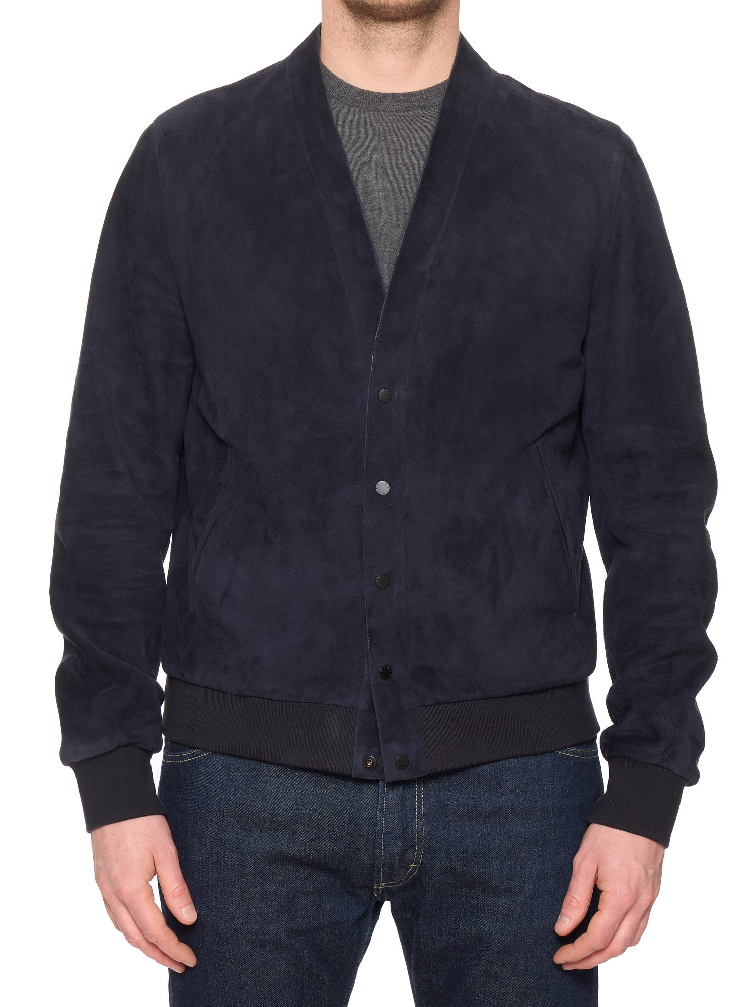 SERAPHIN France Deer Skin Leather Cardigan Jacket Blouson