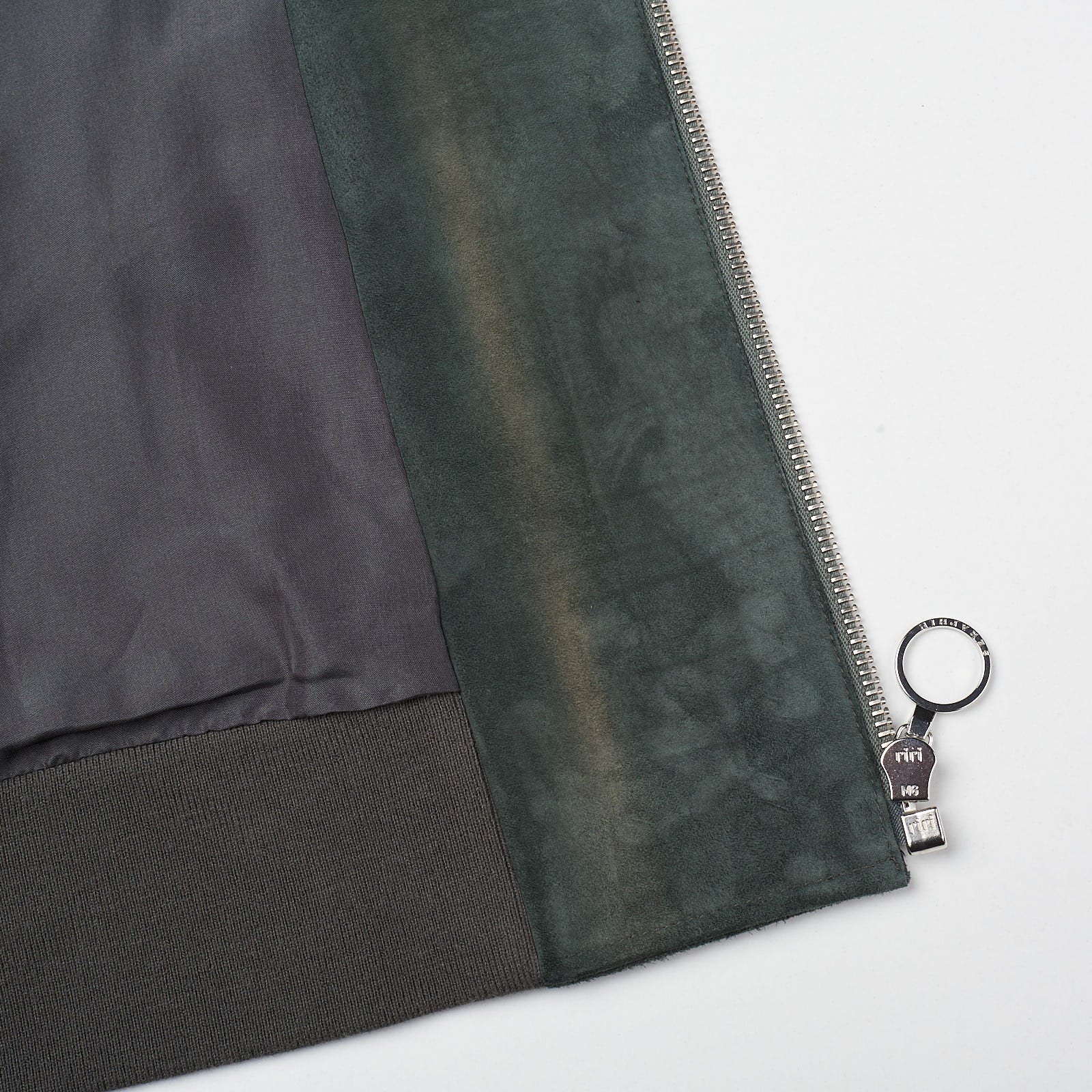 SERAPHIN Slate Gray Suede Leather Bomber Biker Jacket FR 48 US S SERAPHIN