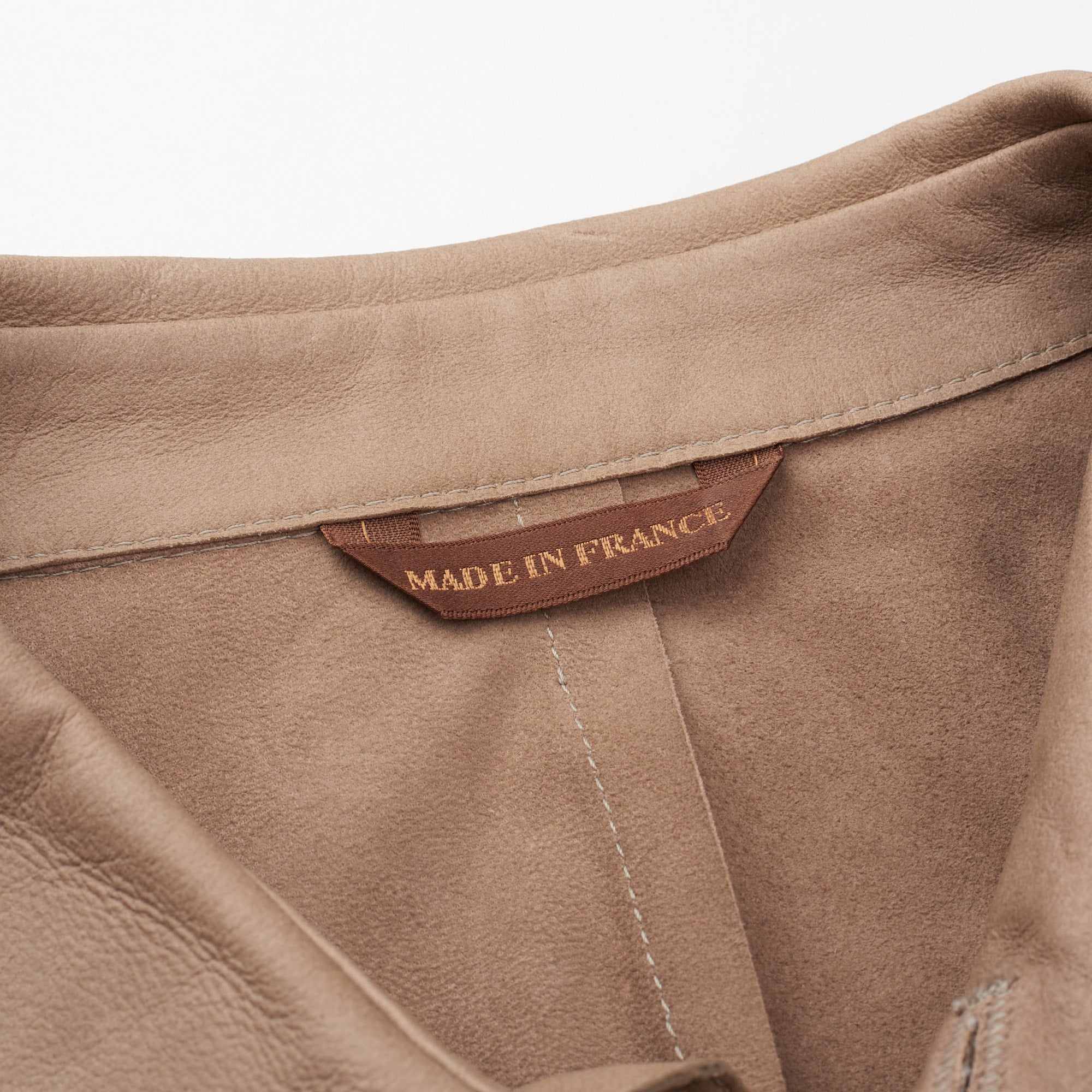 SERAPHIN Tan Suede Goat Leather Unlined Field Jacket FR 50 US M NEW SERAPHIN