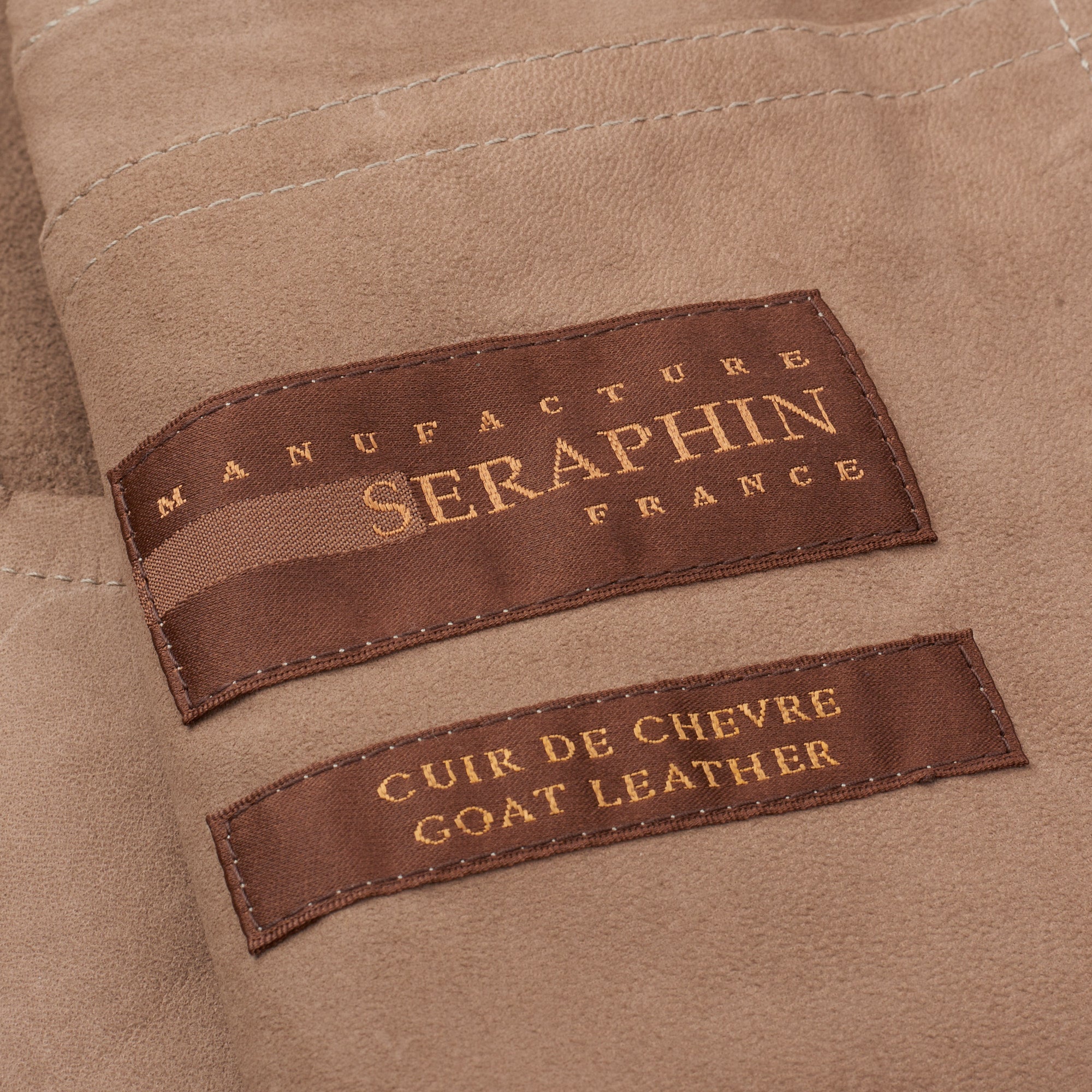 SERAPHIN Tan Suede Goat Leather Unlined Field Jacket FR 50 US M NEW SERAPHIN