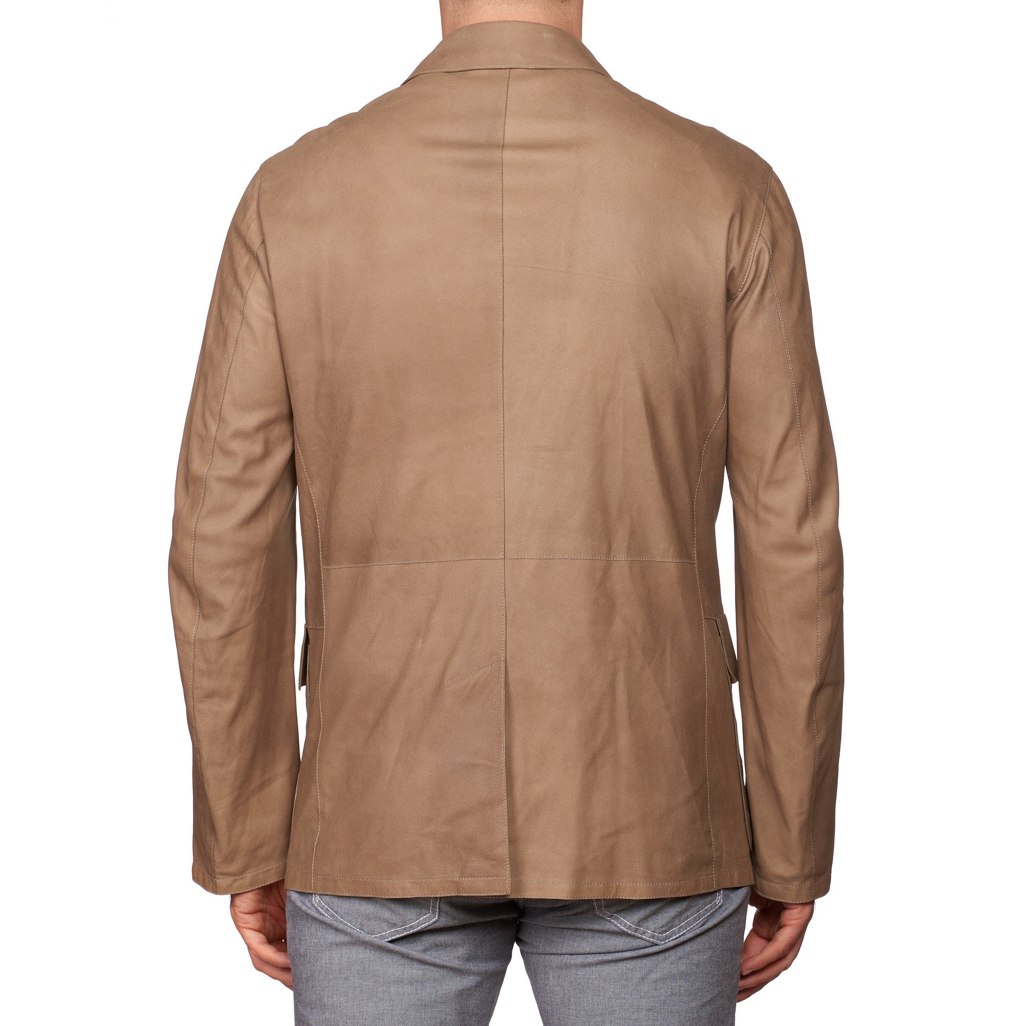 SERAPHIN Tan Suede Goat Leather Unlined Field Jacket FR 50 US M NEW SERAPHIN
