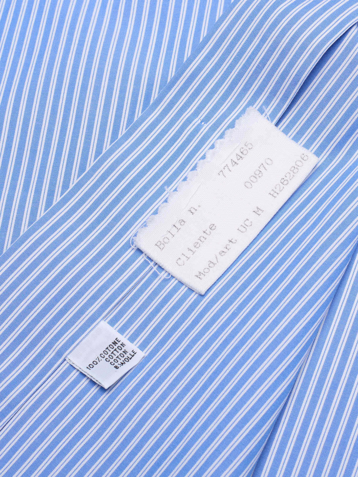 KITON Bespoke Handmade Blue Striped Cotton Button-Down Dress Shirt EU 39 US 15.5