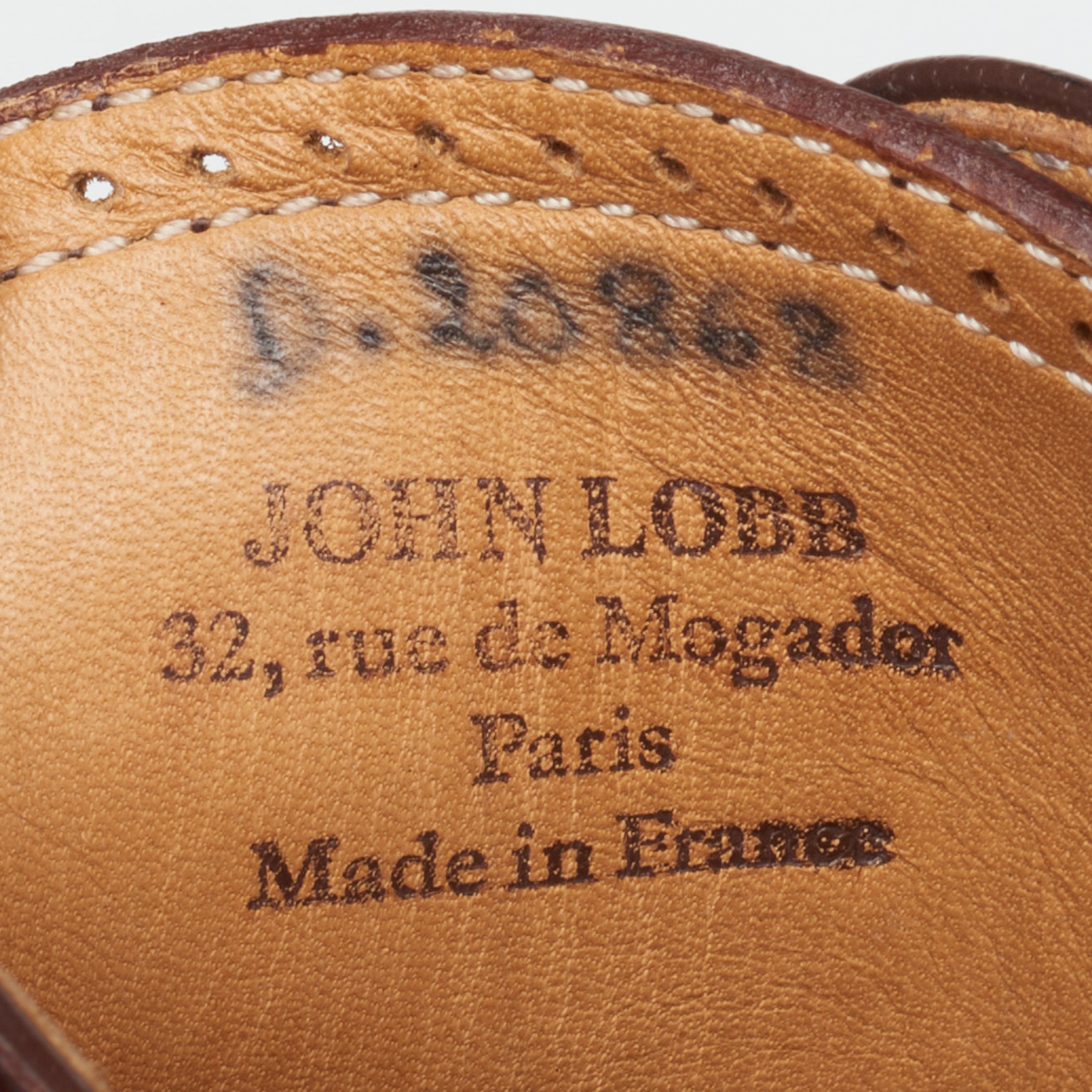 JOHN LOBB Paris Bespoke Brown Calf Leather Brogue Oxford Shoes UK 7.5 US 8.5 JOHN LOBB