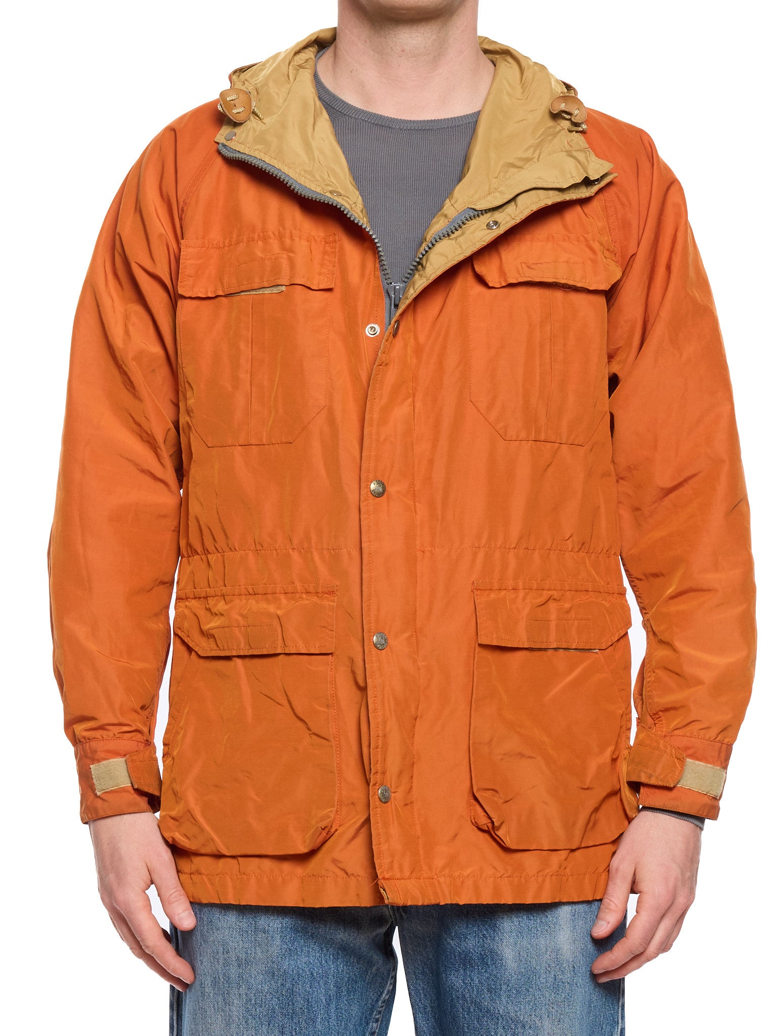 Vintage SIERRA DESIGNS Holubar Deer Hunter Orange 60/40 Hooded Jacket USA