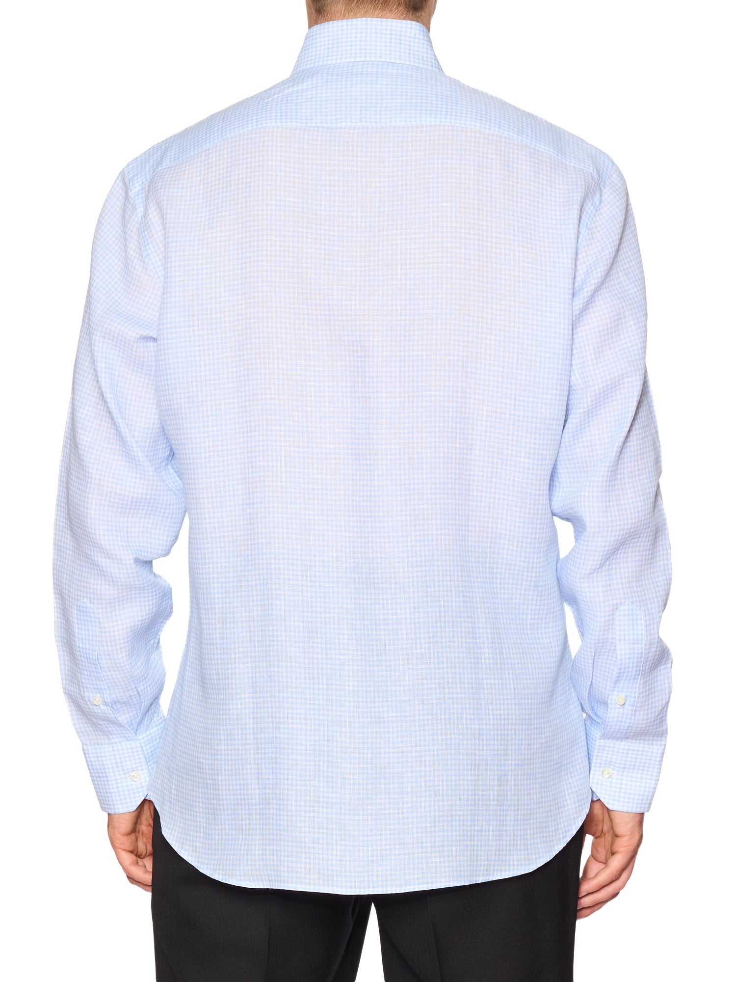 SIMONE ABBARCHI Firenze Bespoke Blue Plaid Button-Down Shirt US 16.5 NEW EU 42