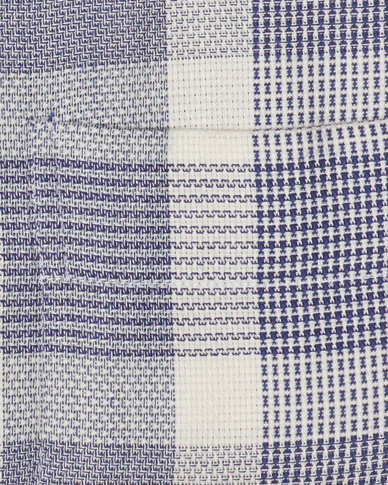 SIR BONSER for Vannucci Navy Blue Plaid Cotton Shirt EU 38 NEW US 15