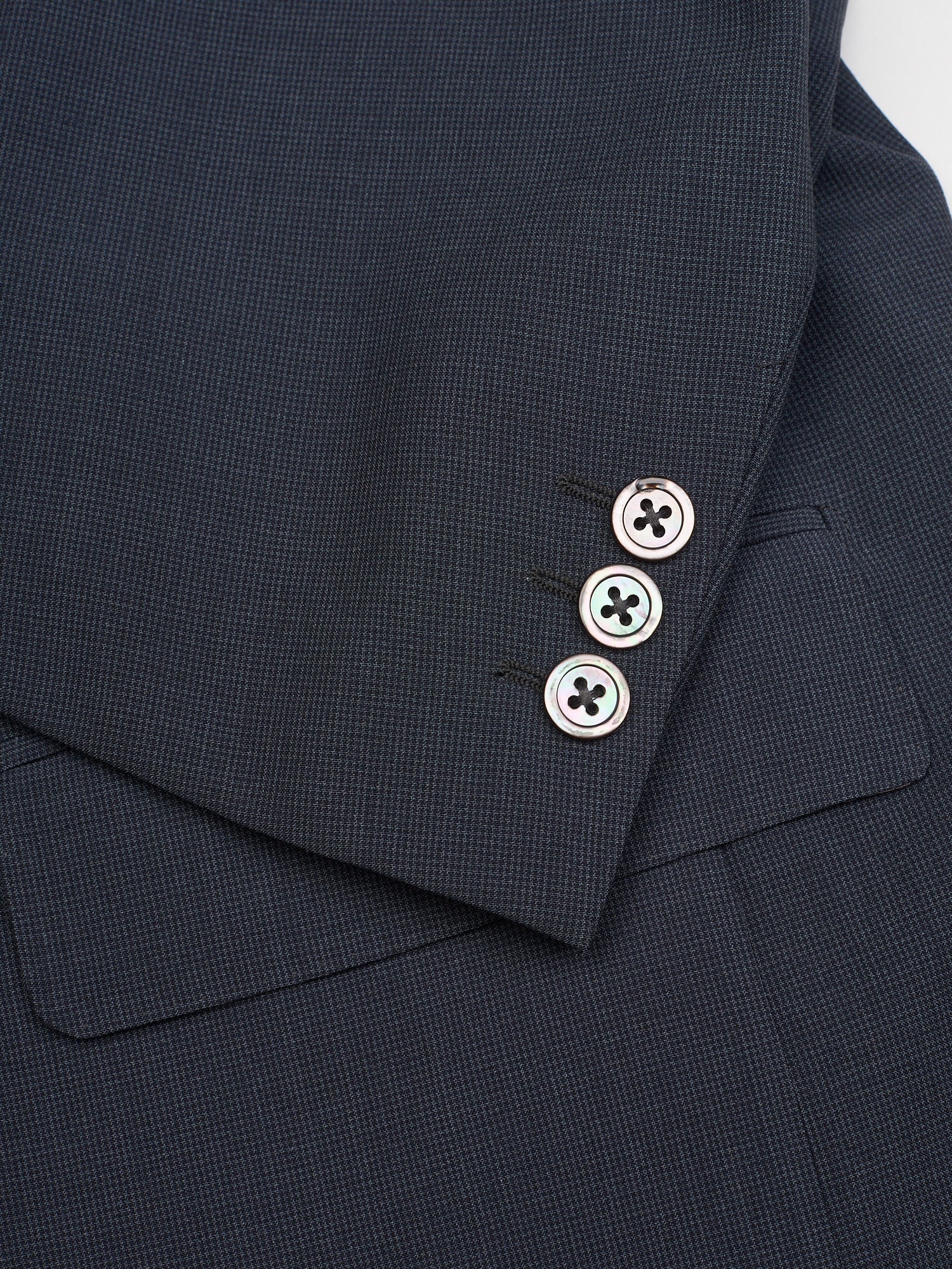 NERVESA for Sir Wilson Handmade Blue Silk–Wool Blend Suit