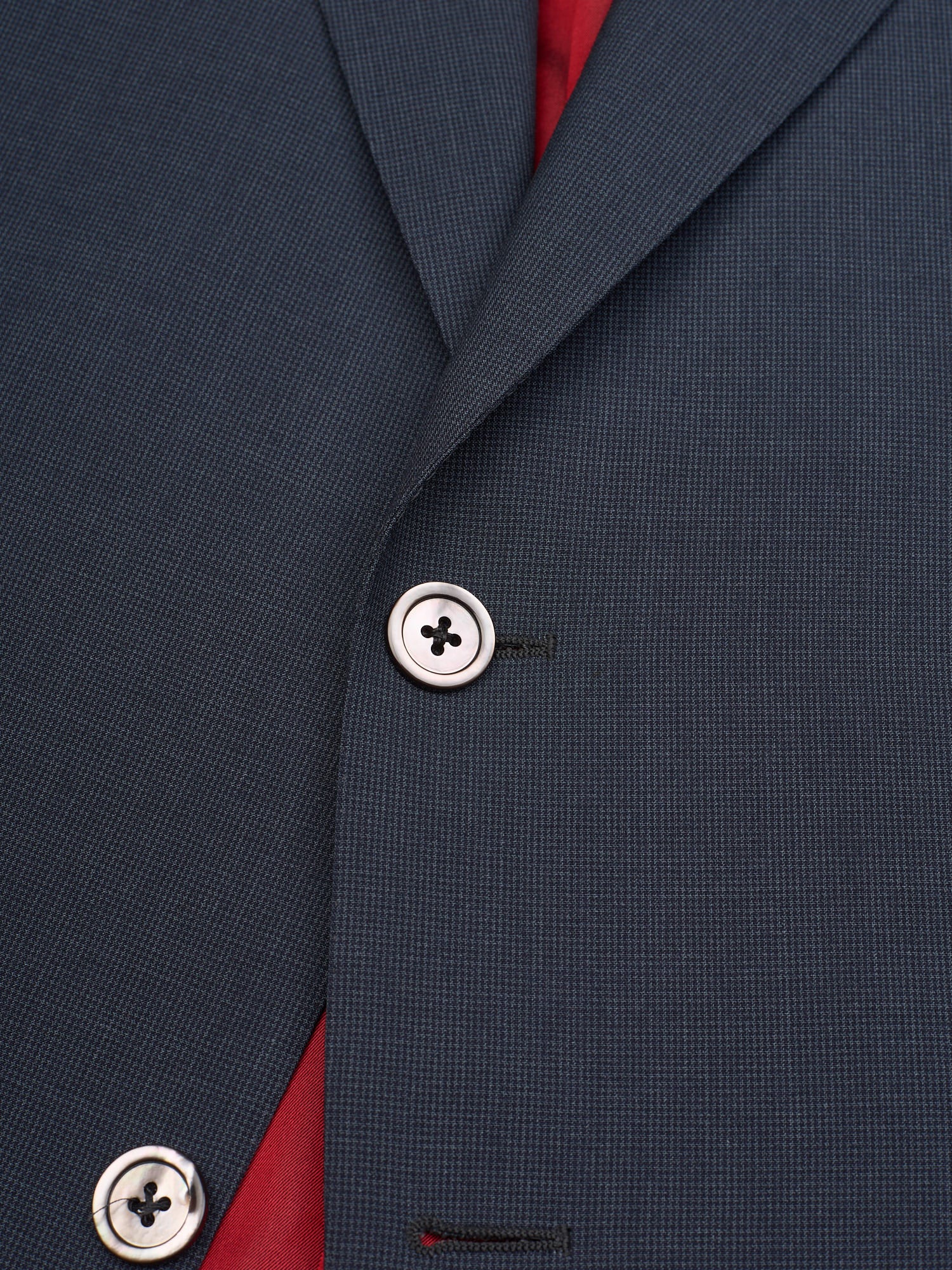 NERVESA for Sir Wilson Handmade Blue Silk–Wool Blend Suit