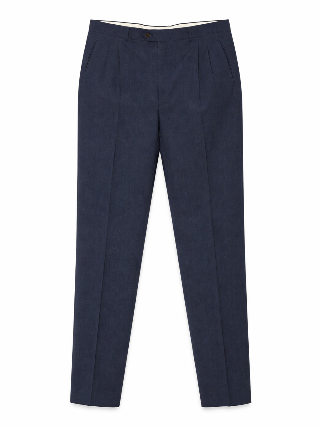 NERVESA for Sir Wilson Handmade Blue Silk–Wool Blend Suit