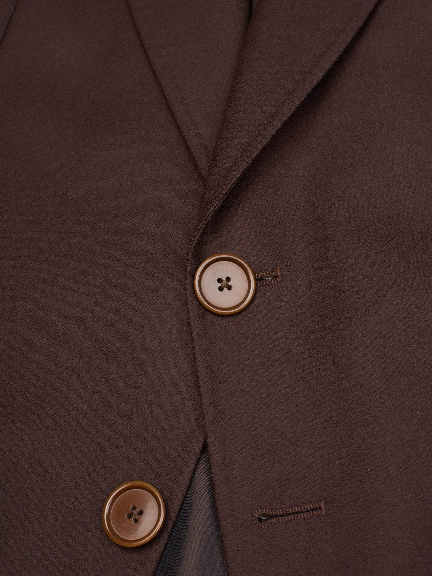 Vintage Castangia for SIR WILSON Chocolate Brown Wool Flannel 3 Piece Business Suit
