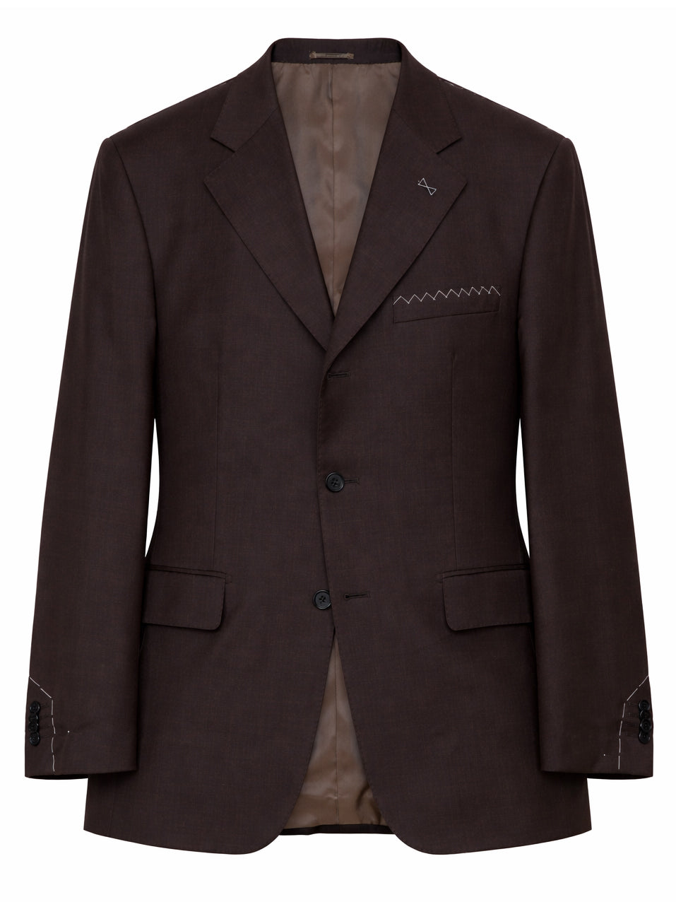 SIR WILSON Torino Diplomat Brown Hand Tailored Wool Suit