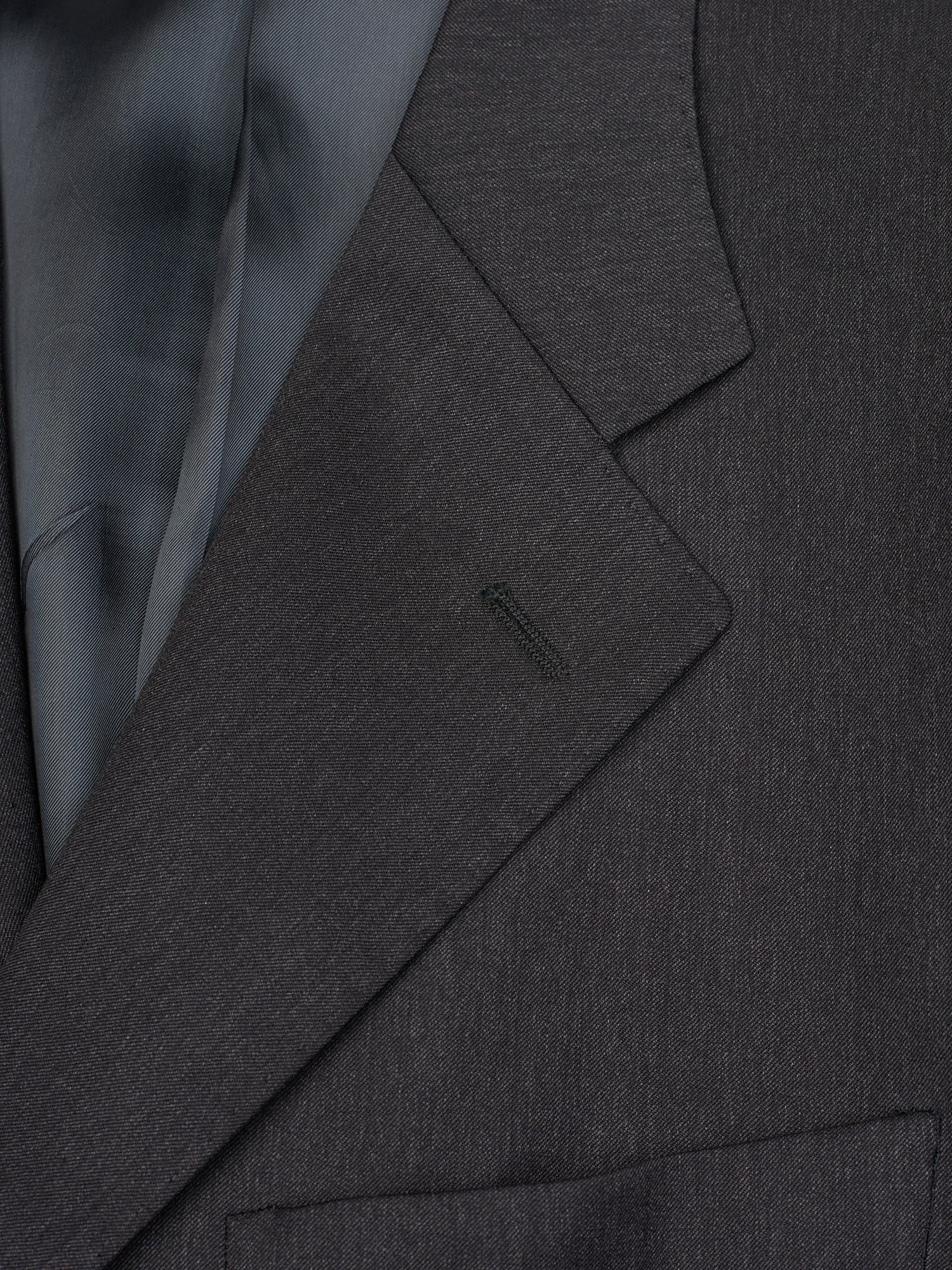 SIR WILSON Dark Gray Loro Piana Winter Tasmanian Super 120s Wool Suit Extra Long