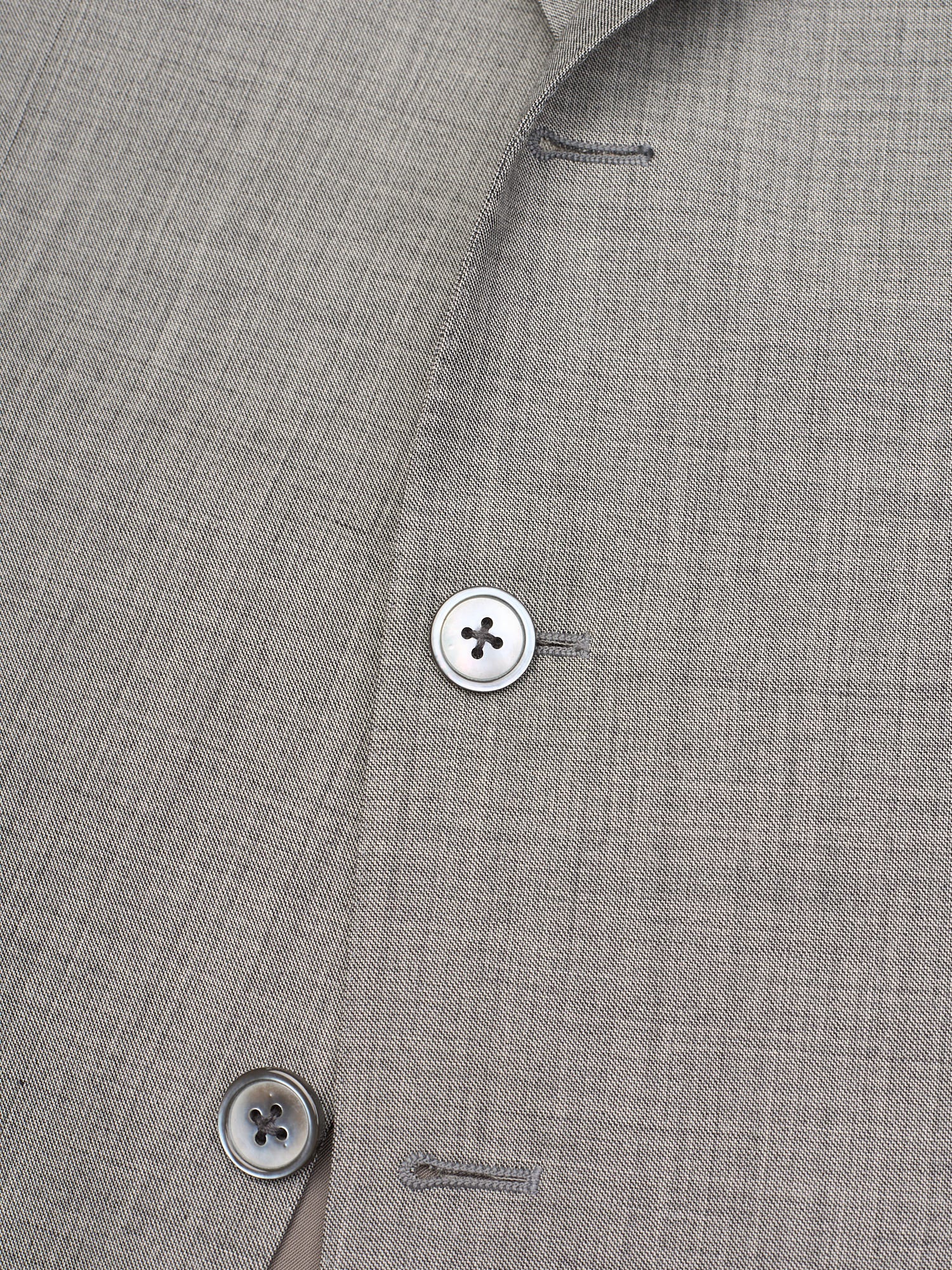 SIR WILSON Gray Birdseye Loro Piana Tasmanian Super 120s Wool Suit