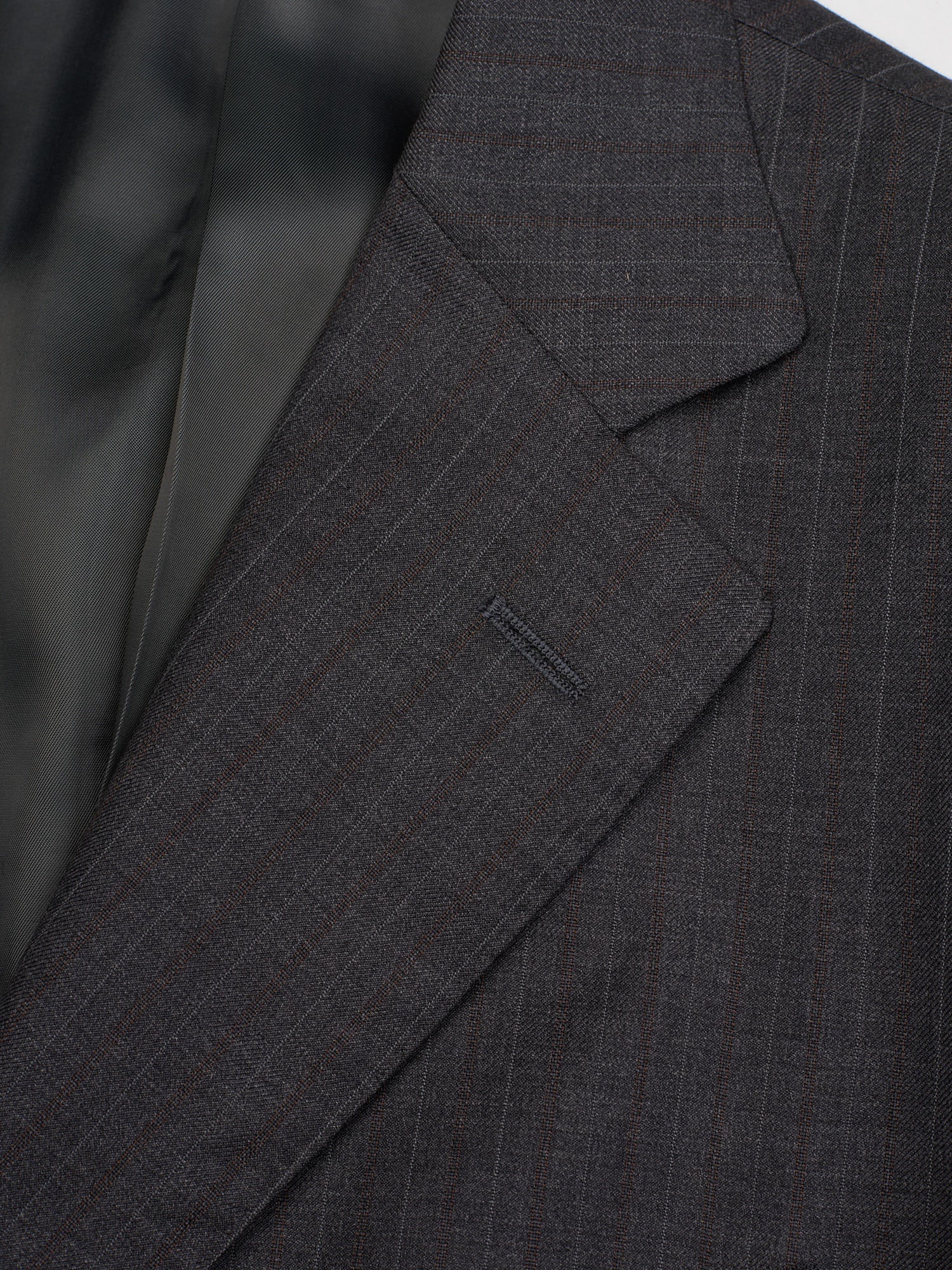 SIR WILSON Torino Gray Striped Virgin Wool Business Suit