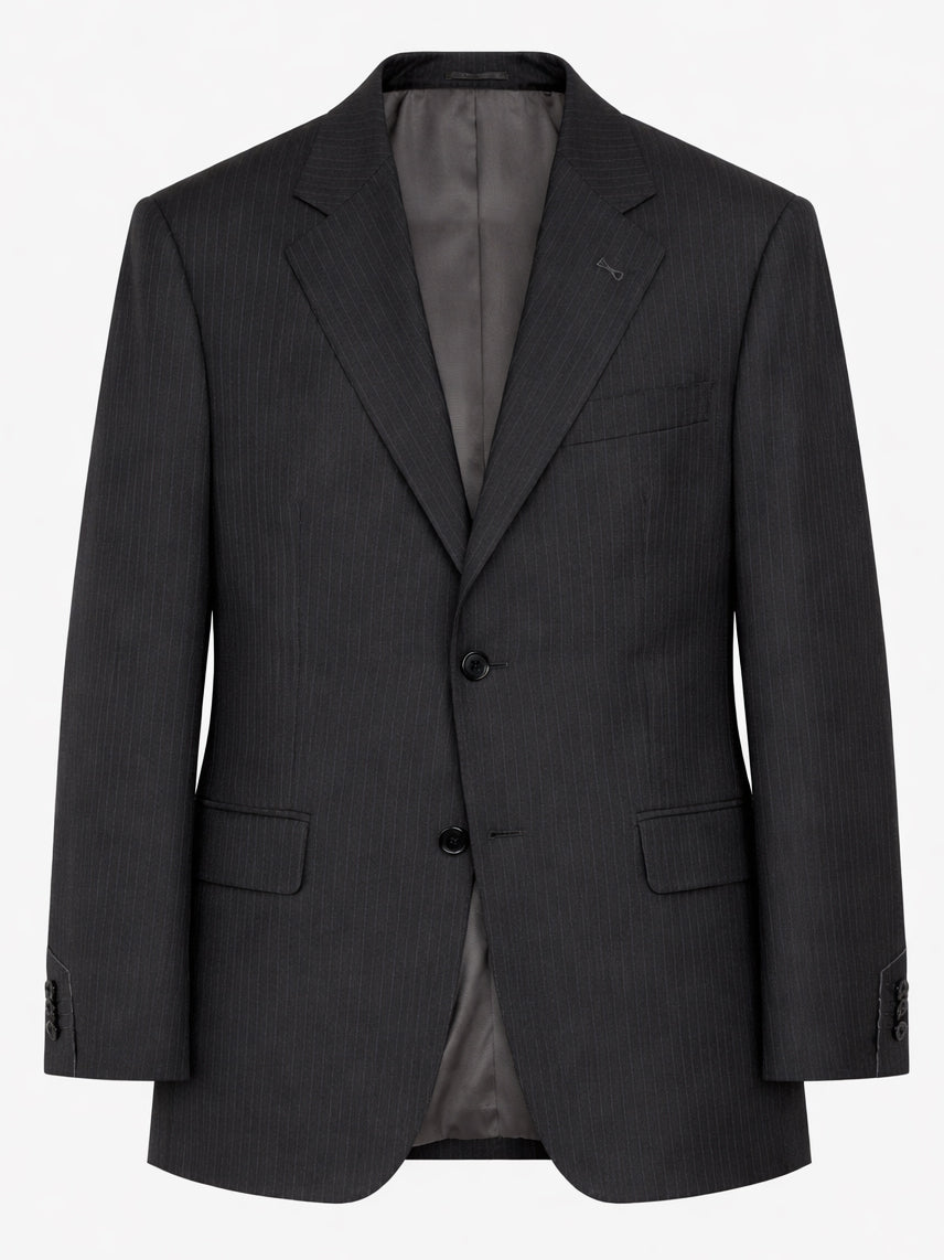 SIR WILSON Torino Gray Striped Wool Business Suit