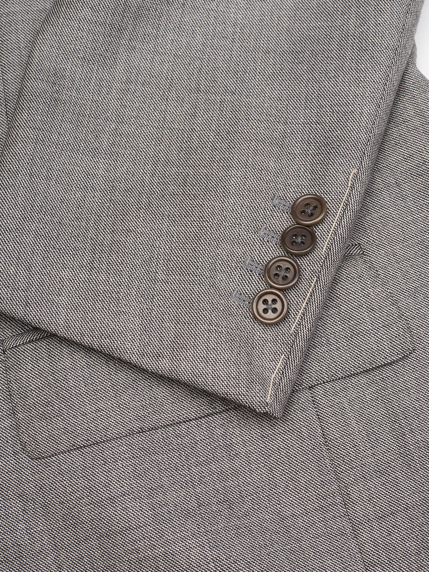 CASTANGIA For Sir Wilson Handmade Gray Sharkskin Wool Suit