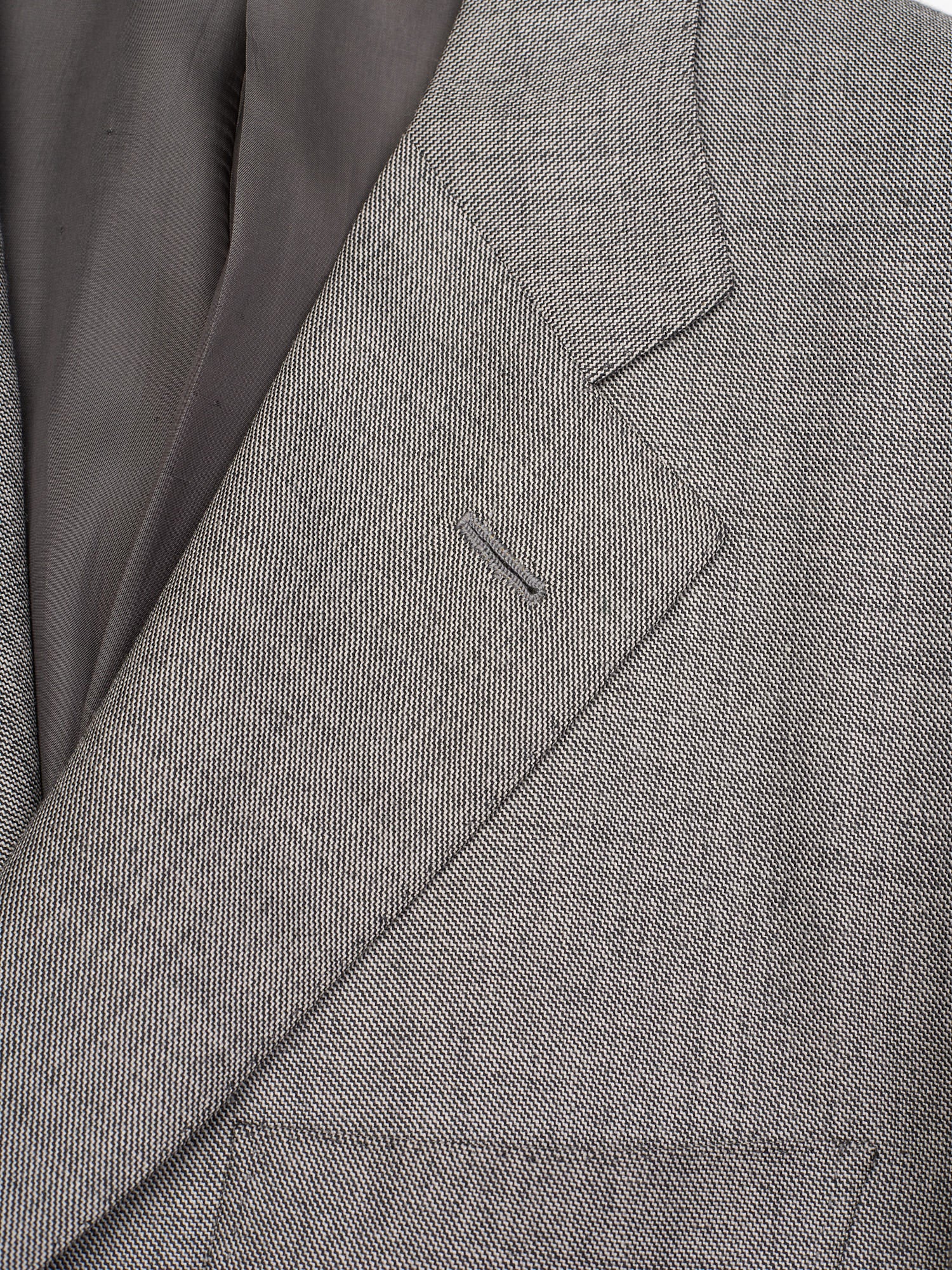 CASTANGIA For Sir Wilson Handmade Gray Sharkskin Wool Suit