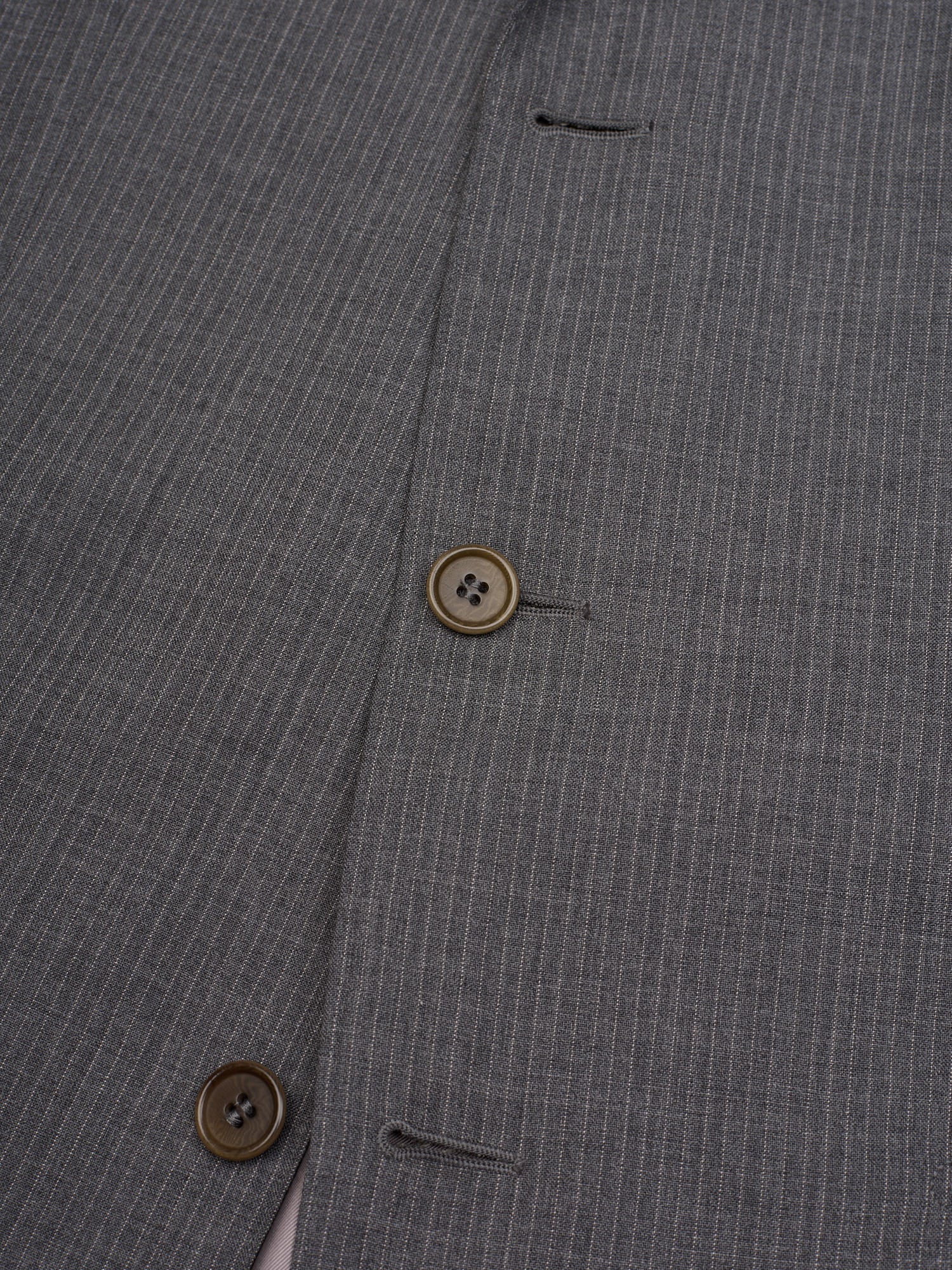 SIR WILSON Ligth Gray Striped Virgin Wool Super 120'S Suit