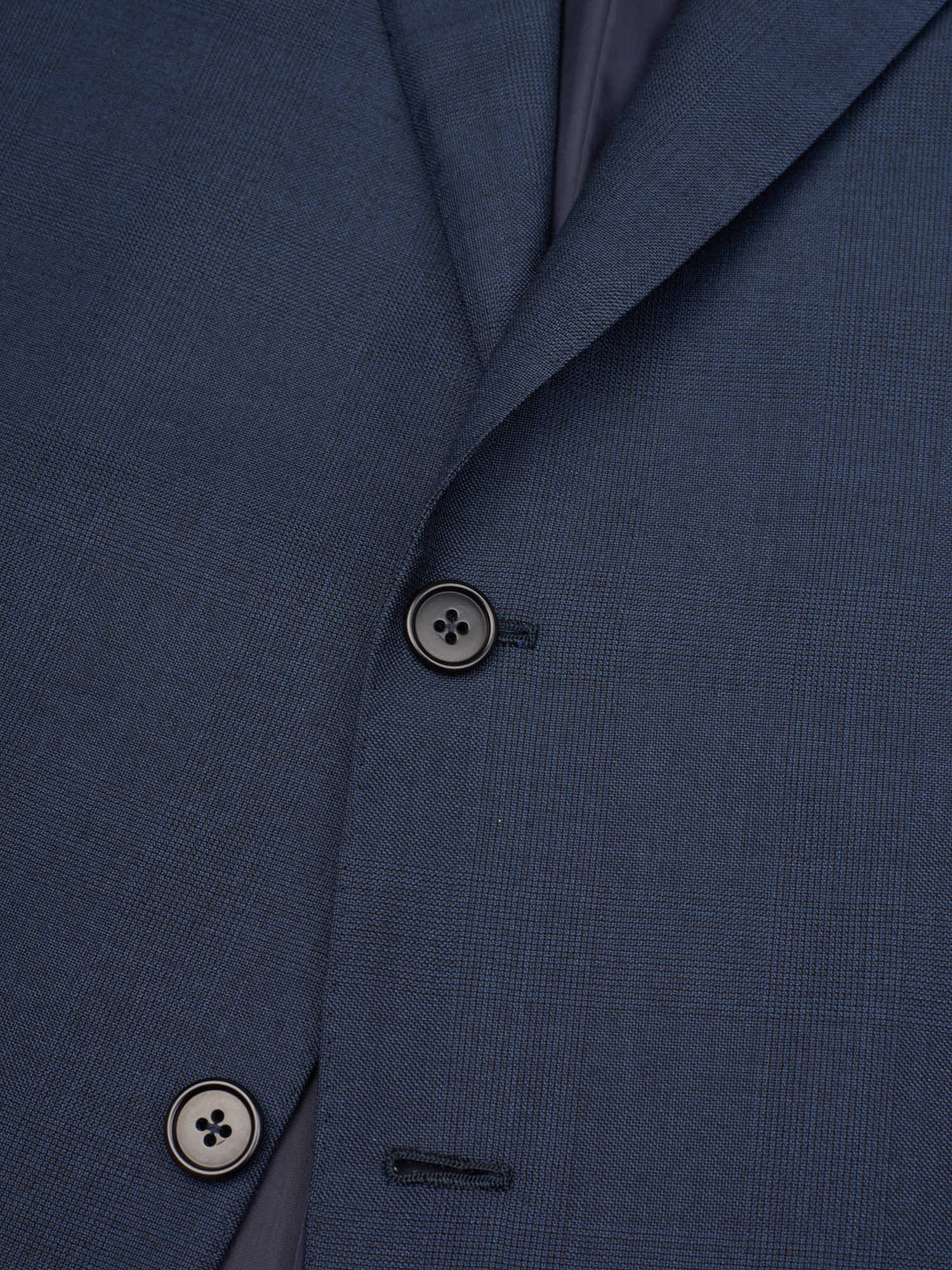 CASTANGIA For Sir Wilson Navy Blue Prince of Wales Wool Suit