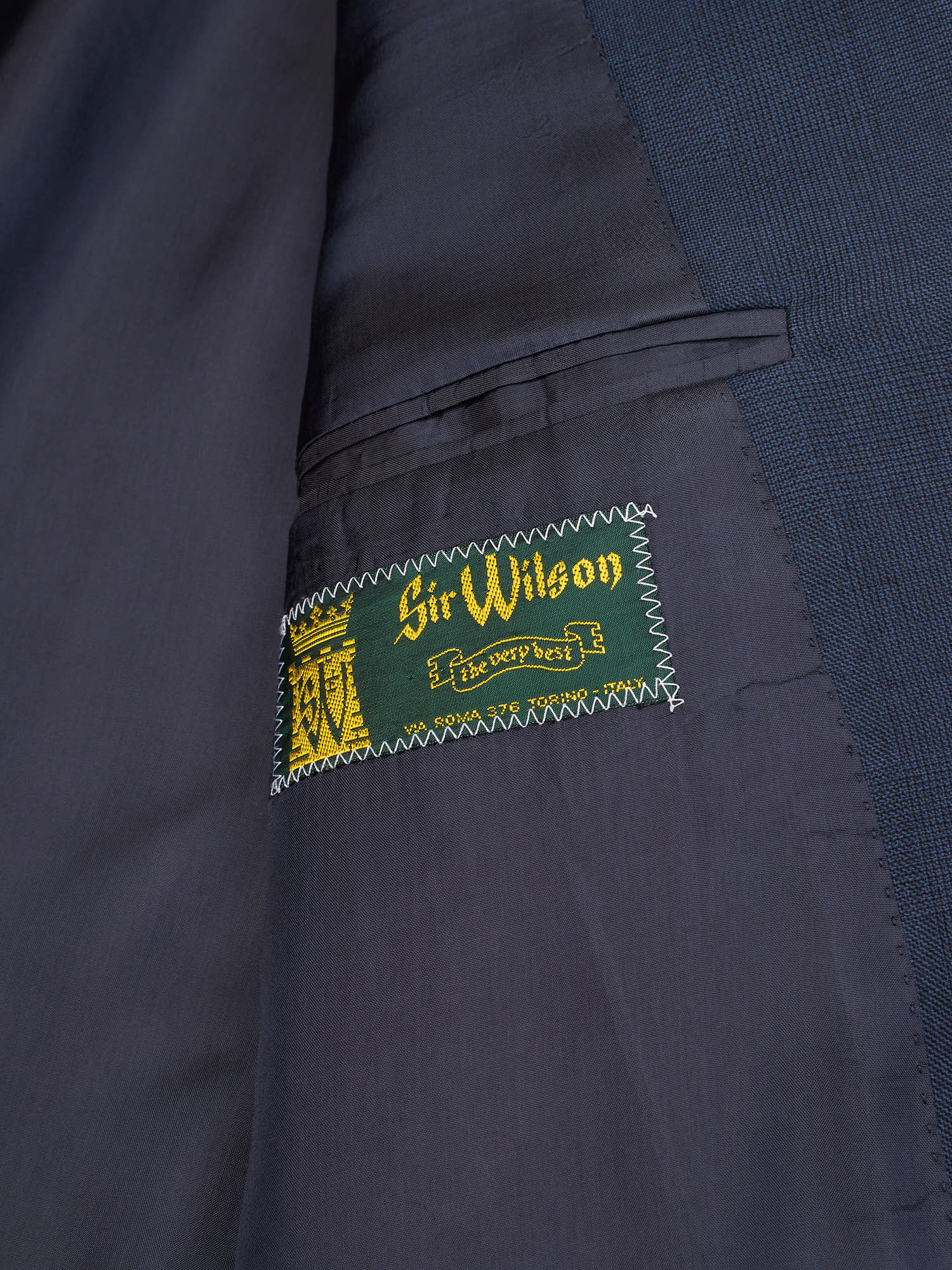 CASTANGIA For Sir Wilson Navy Blue Prince of Wales Wool Suit