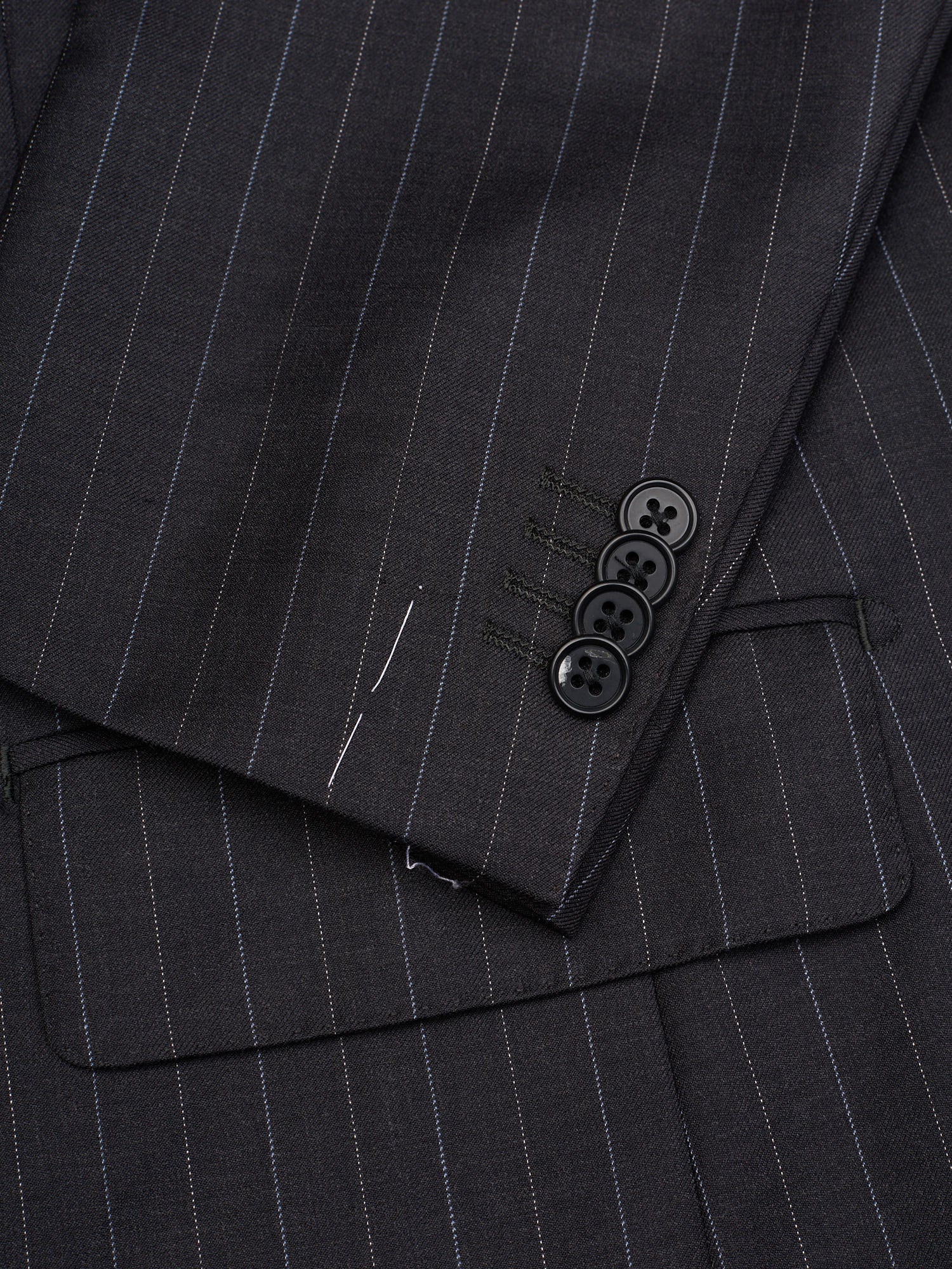 SIR WILSON Torino Dark Gray Striped Wool Suit Slim