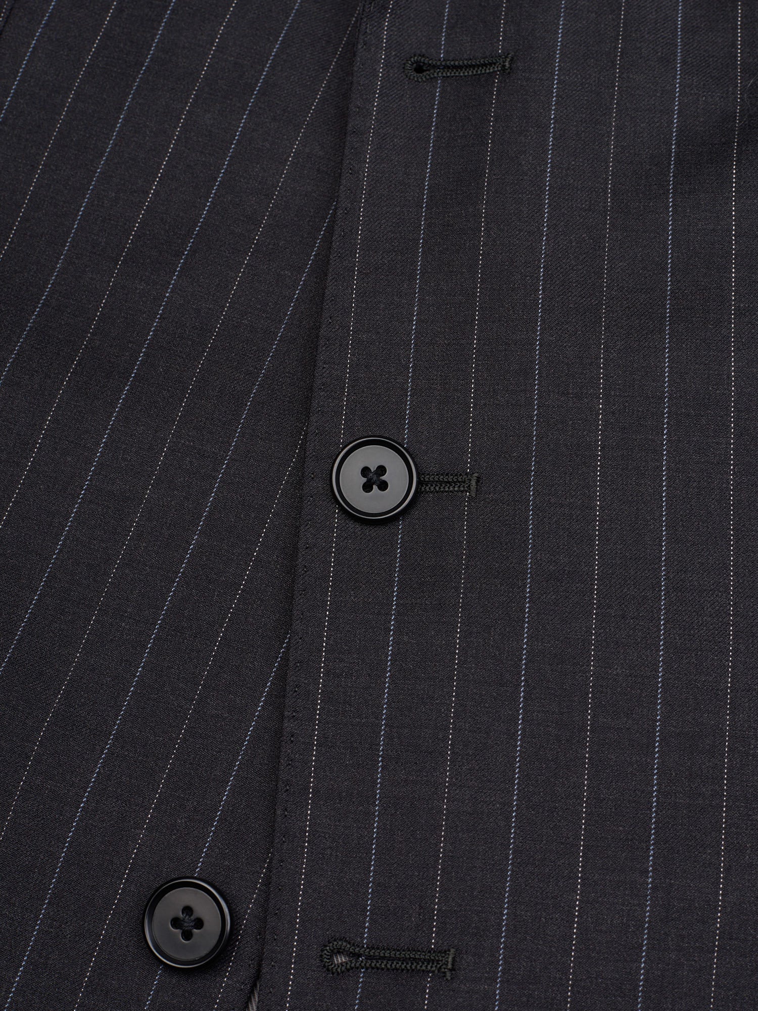 SIR WILSON Torino Dark Gray Striped Wool Suit Slim