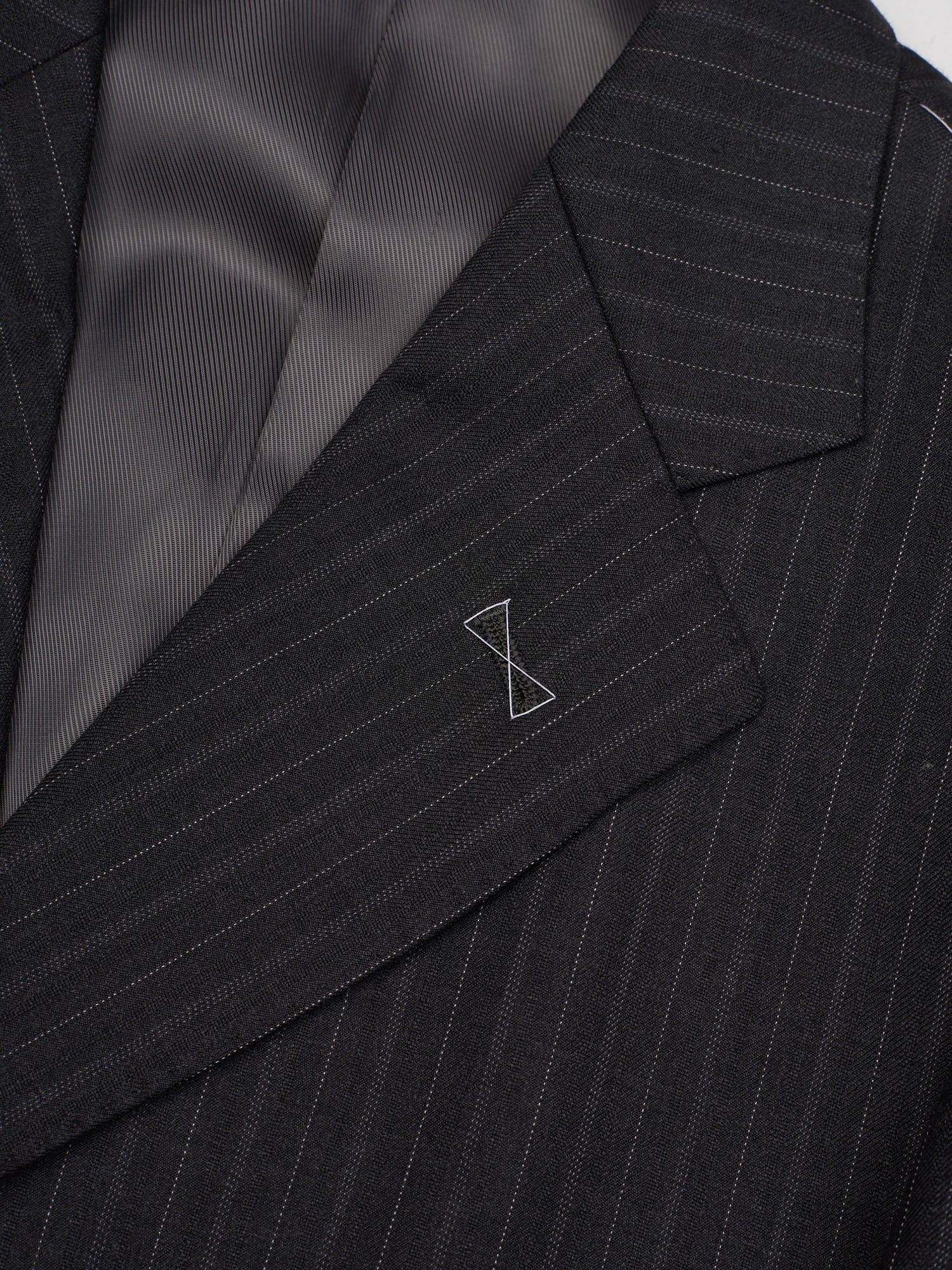 SIR WILSON Torino Dark Gray Striped Wool Suit