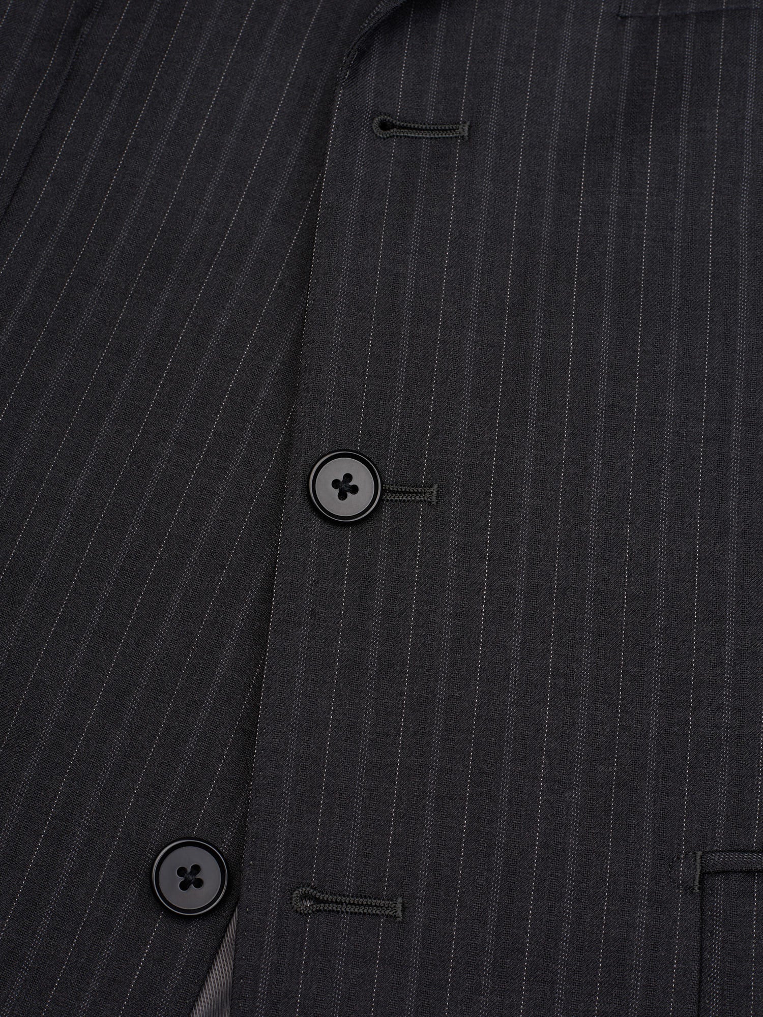 SIR WILSON Torino Dark Gray Striped Wool Suit