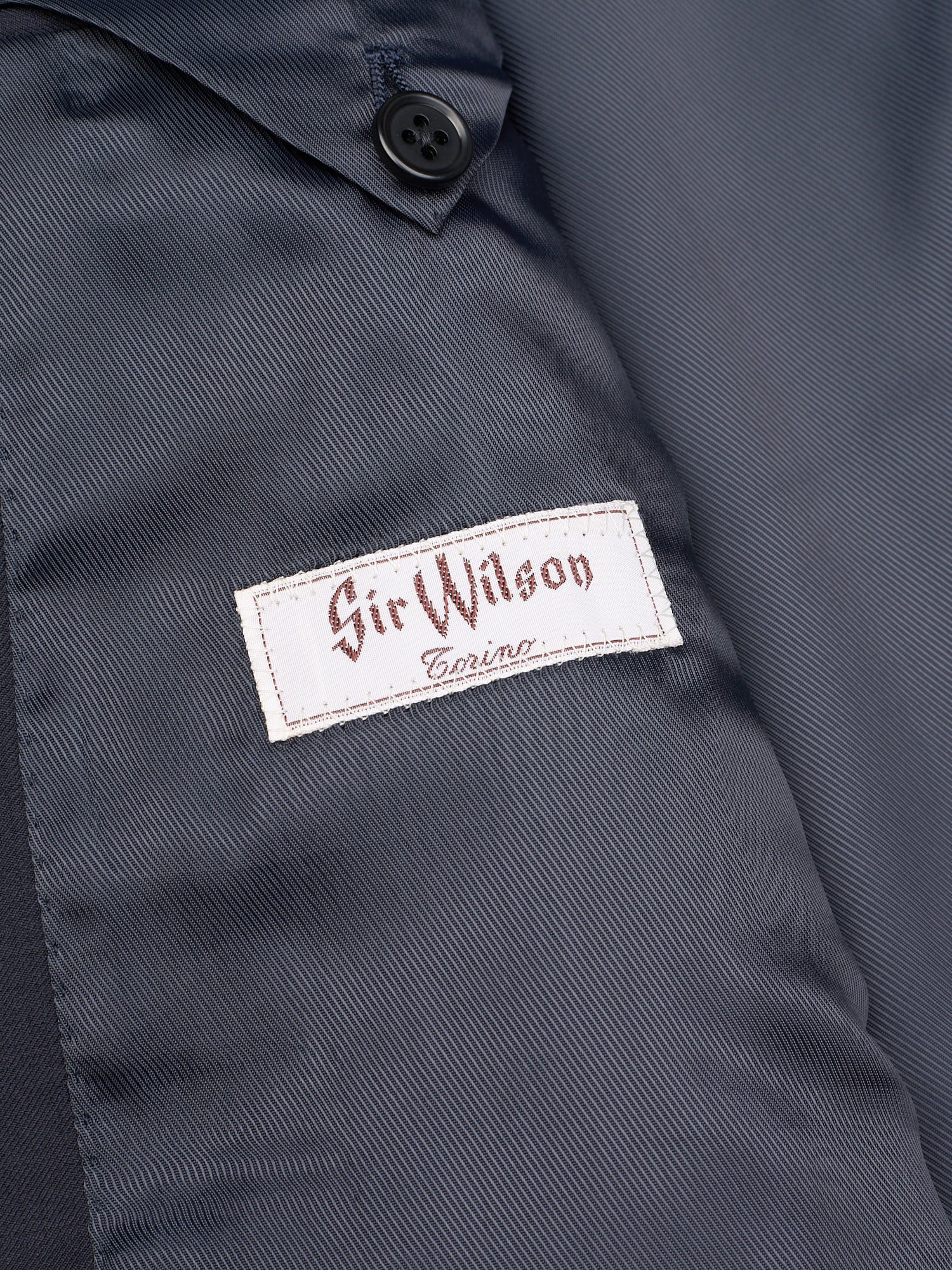 SIR WILSON Torino Navy Blue Wool Business Suit Slim