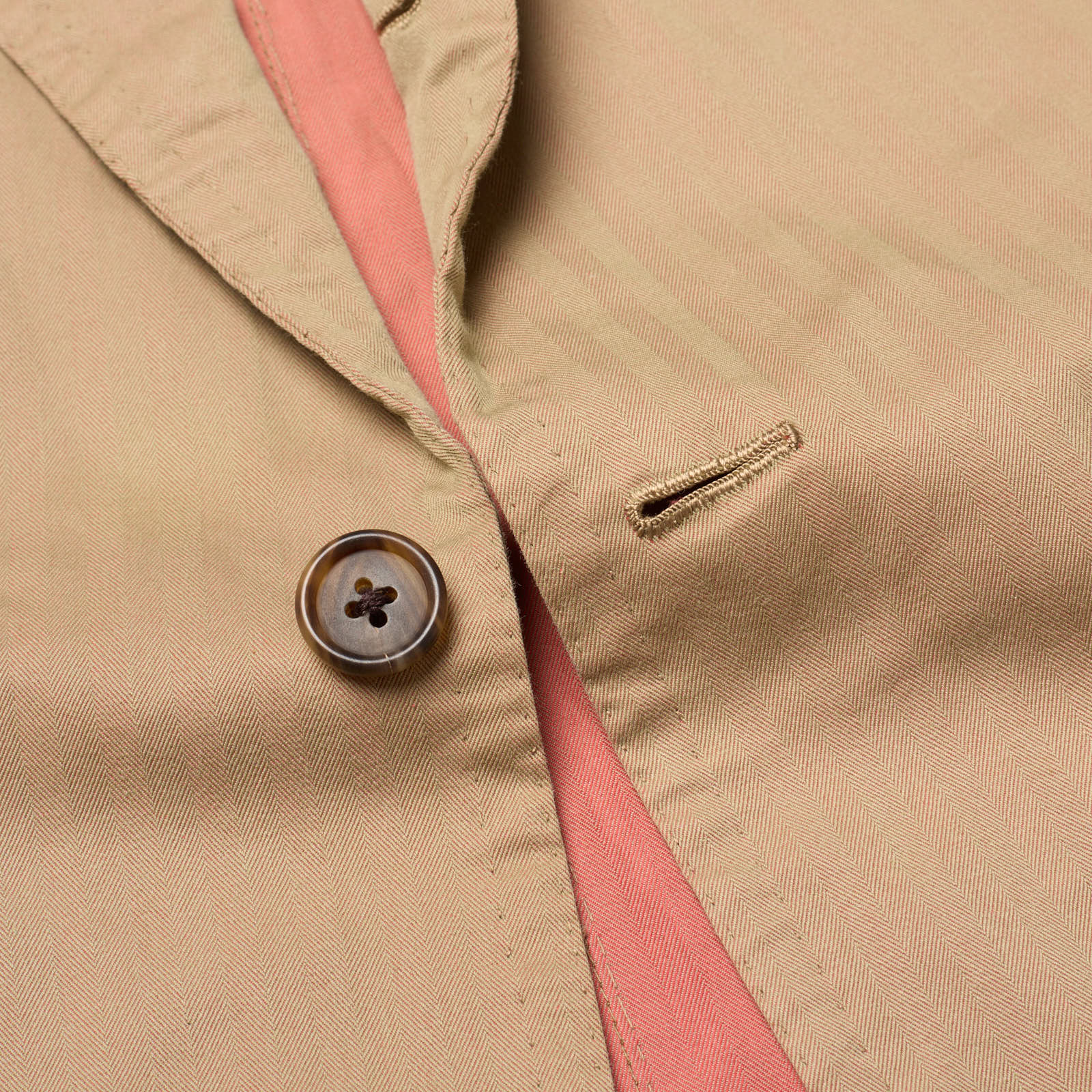 Sartoria SOLITO Handmade Bespoke Beige Herringbone Solaro Cotton Suits EU 48 US 38